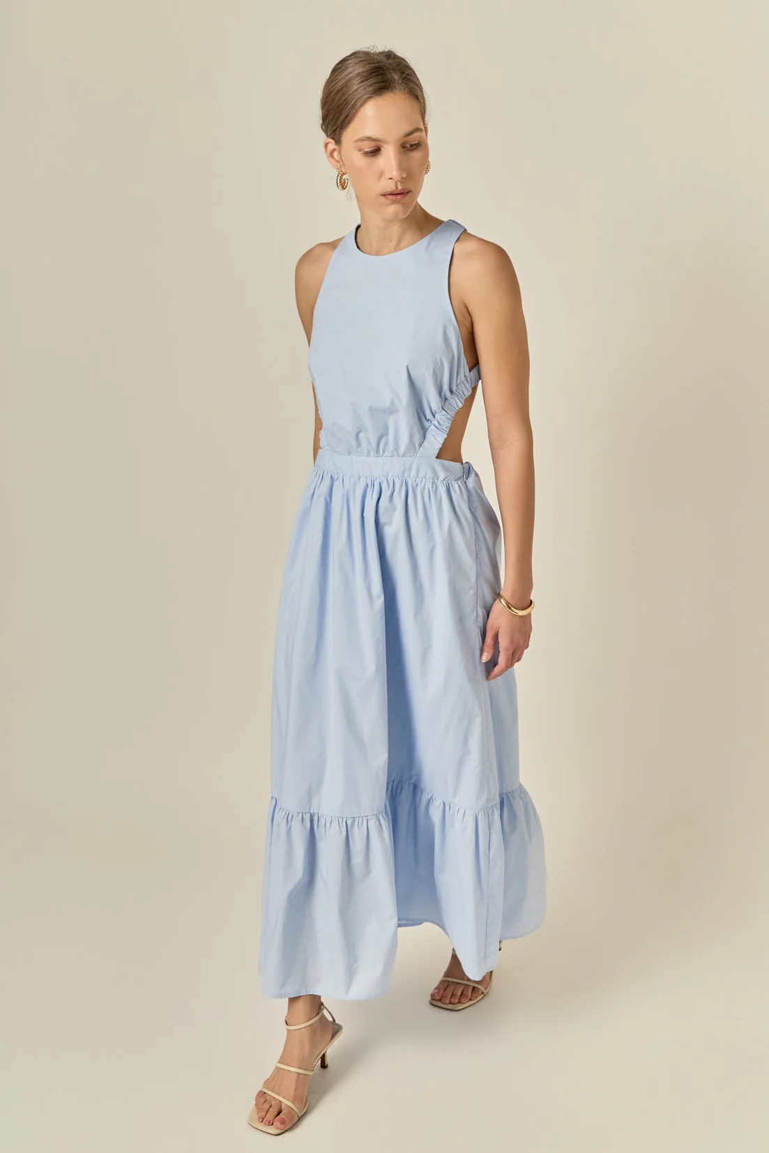 Elastic Detail Sleeveless Dress - Image 6