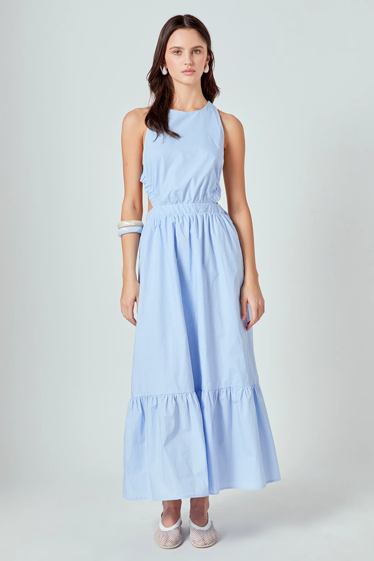 Elastic Detail Sleeveless Dress - Image 7