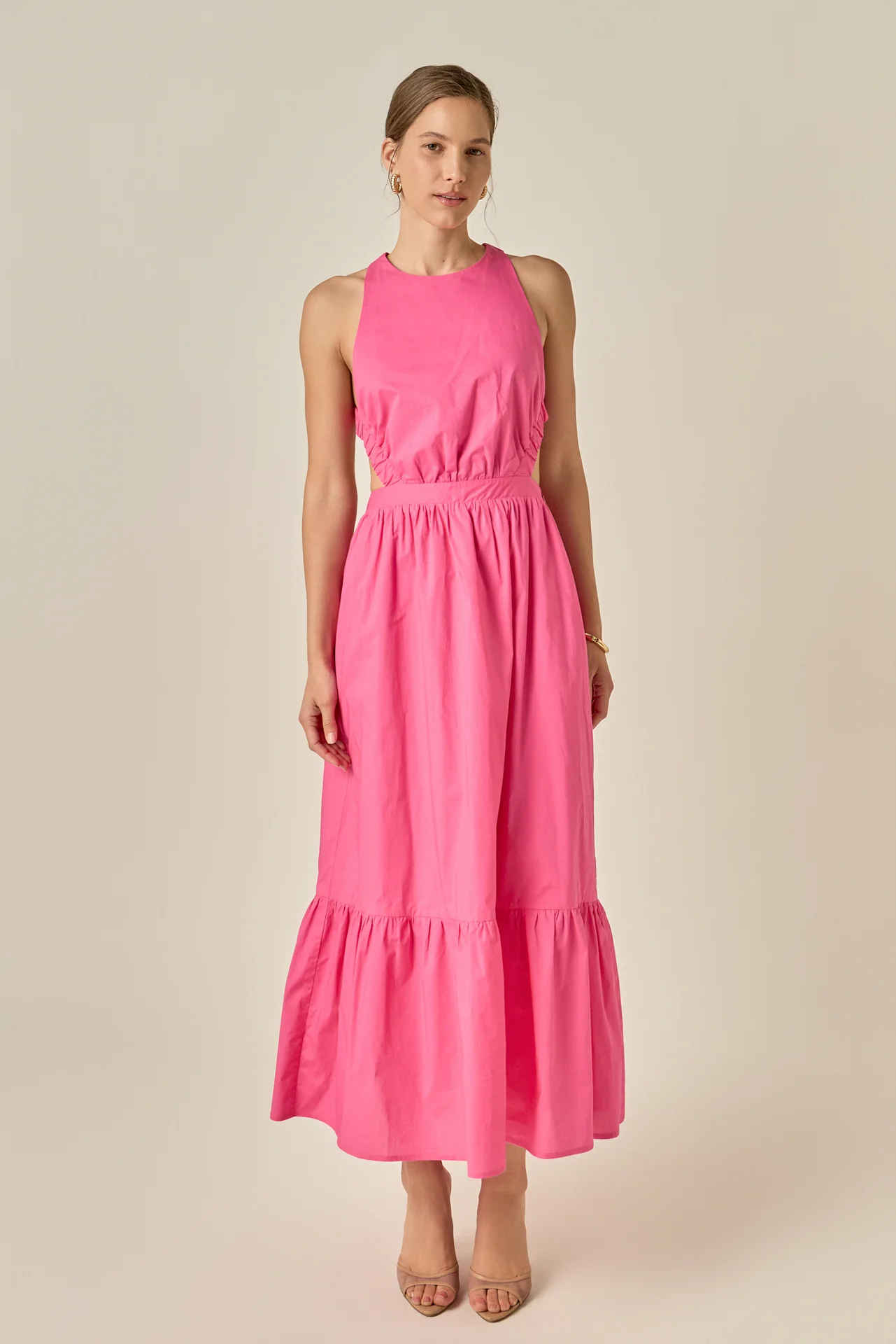Elastic Detail Sleeveless Dress - Image 8