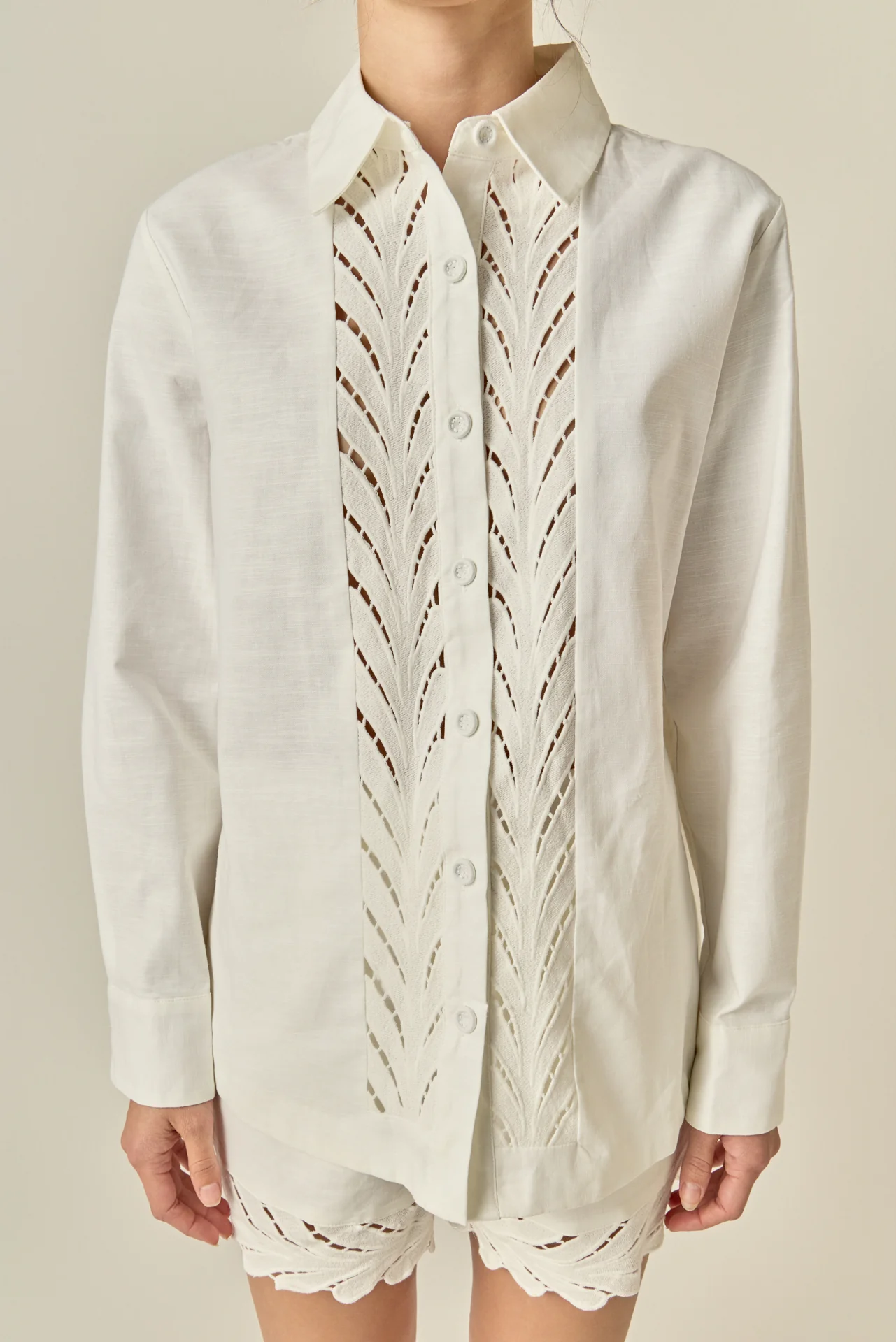 Embroidered Oversized Shirt - Image 2