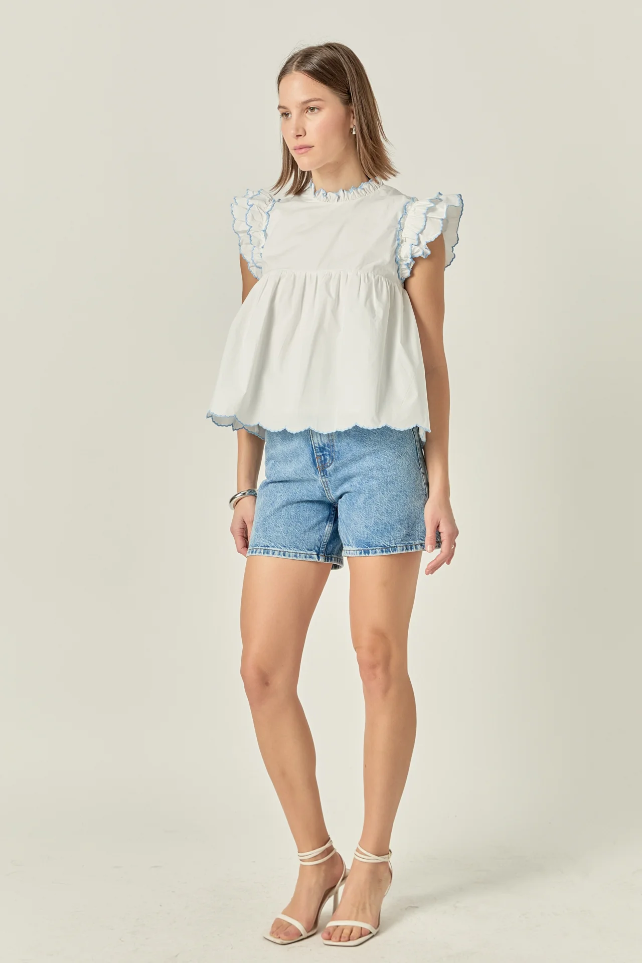 Embroidered Scallop Top - Image 3