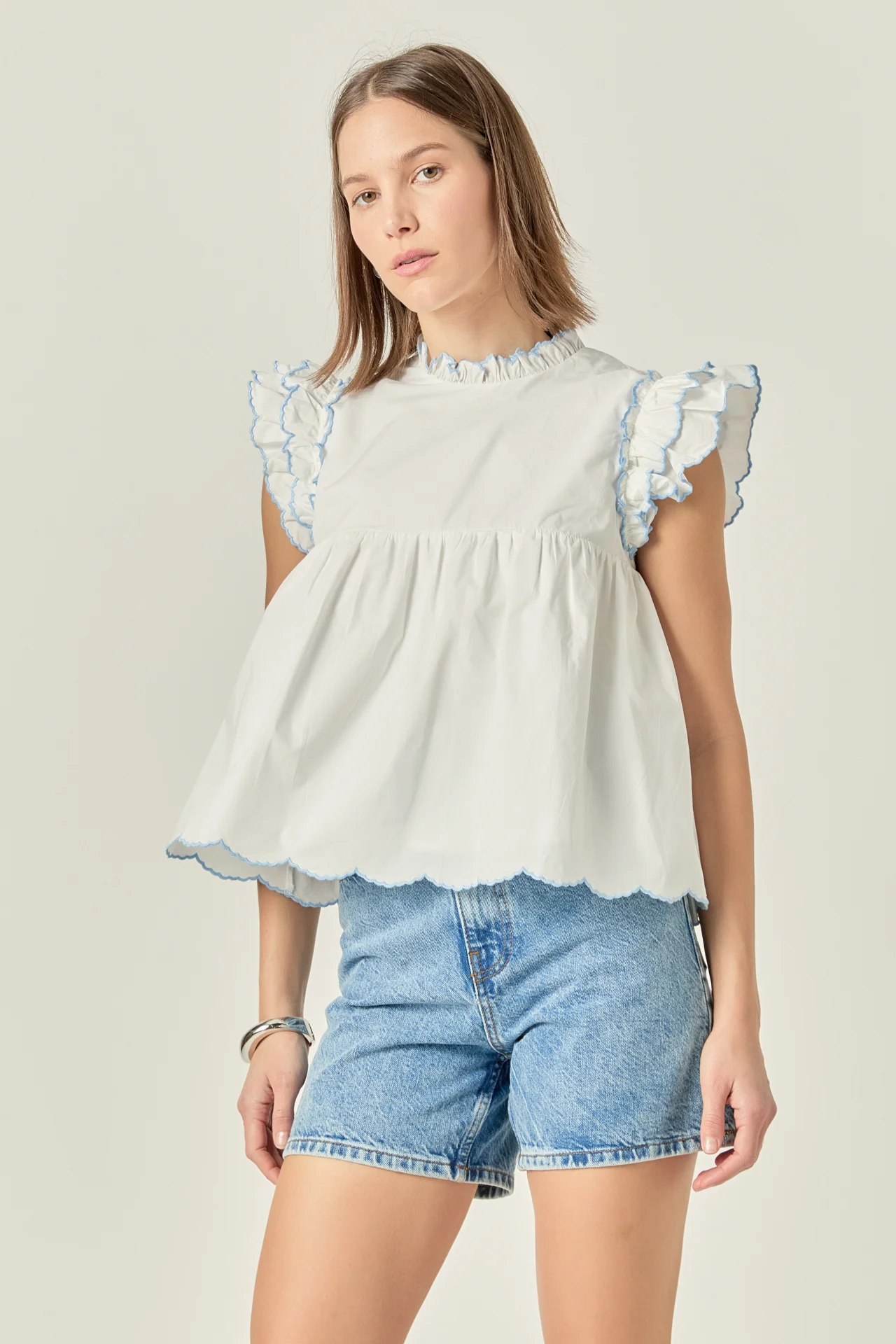 Embroidered Scallop Top - Image 5