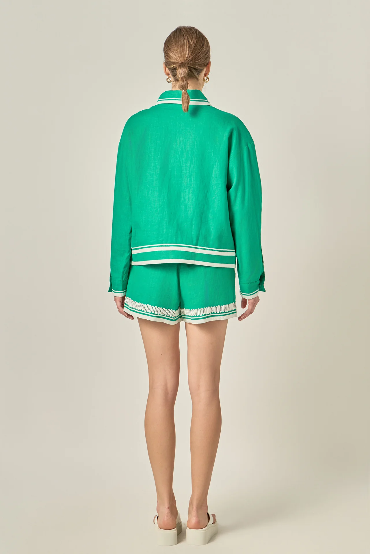 The Giselle Embroidered Shorts - Image 5