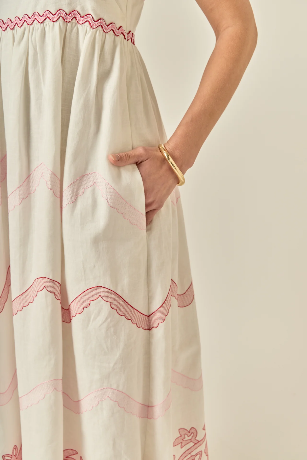 Elodie Embroidered Maxi Dress - Image 4