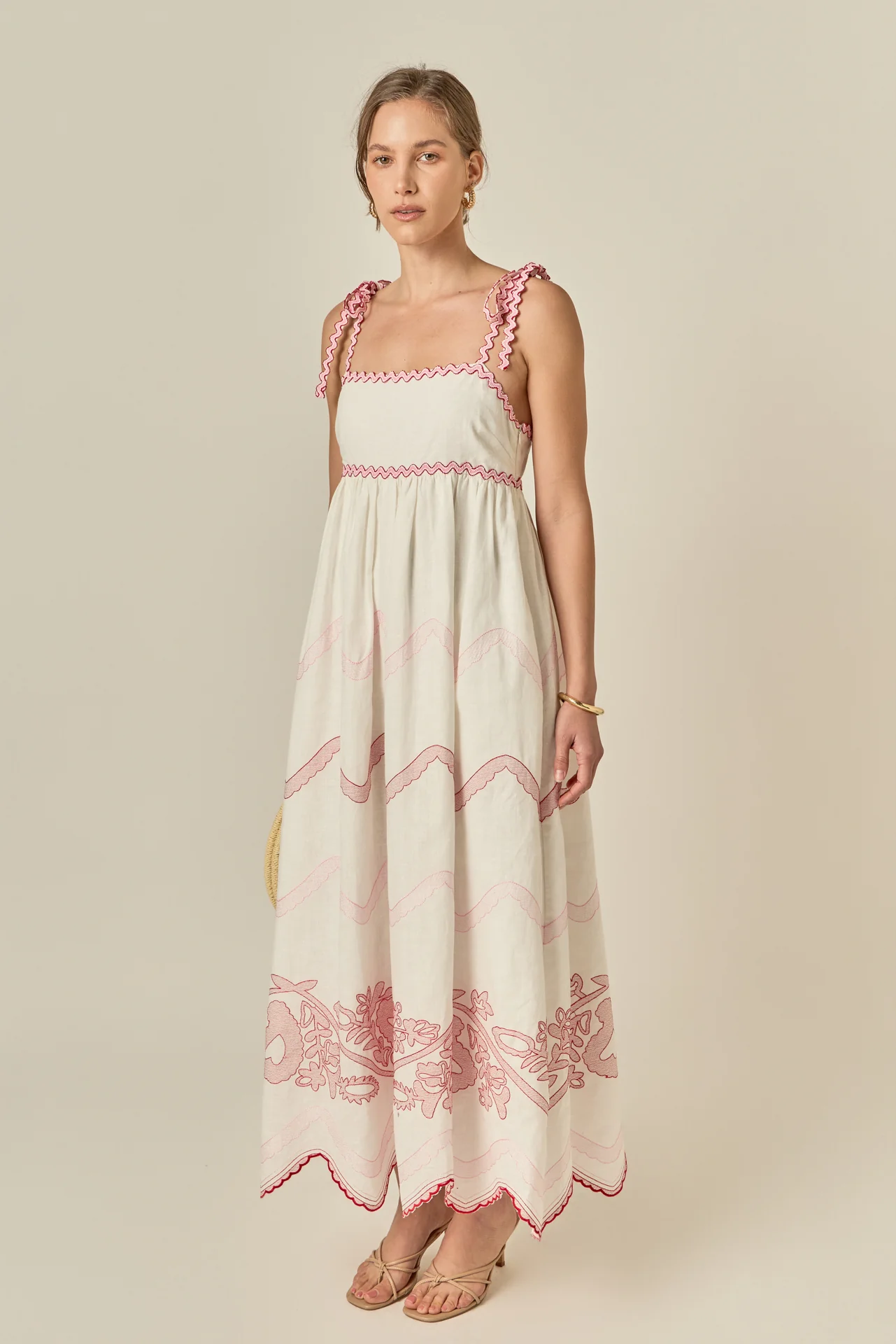 Elodie Embroidered Maxi Dress - Image 5