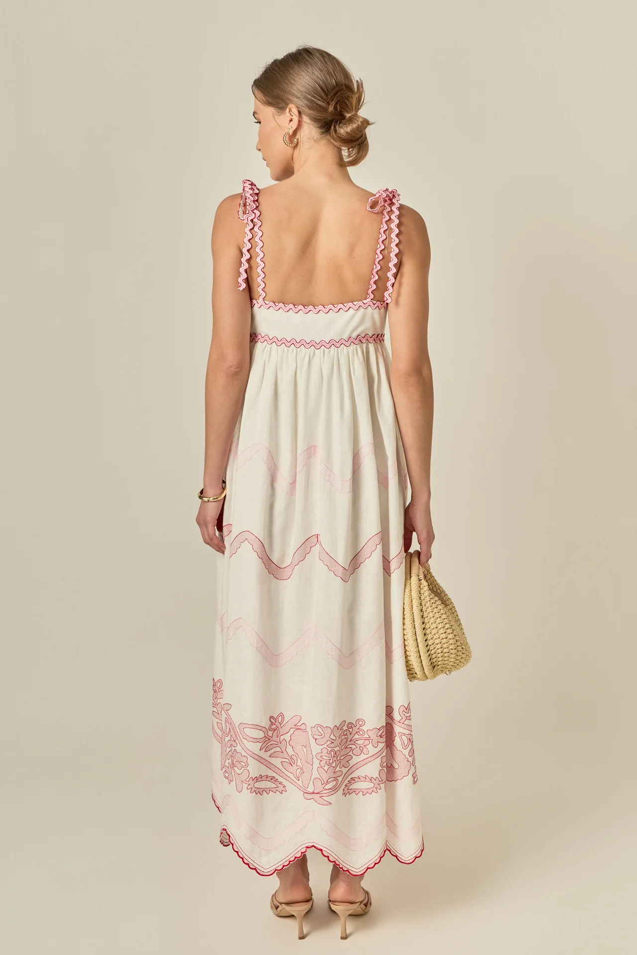 Elodie Embroidered Maxi Dress - Image 6