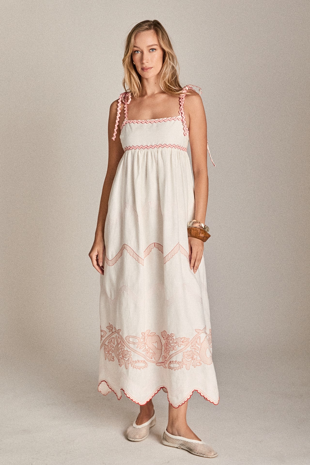 Elodie Embroidered Maxi Dress - Image 8