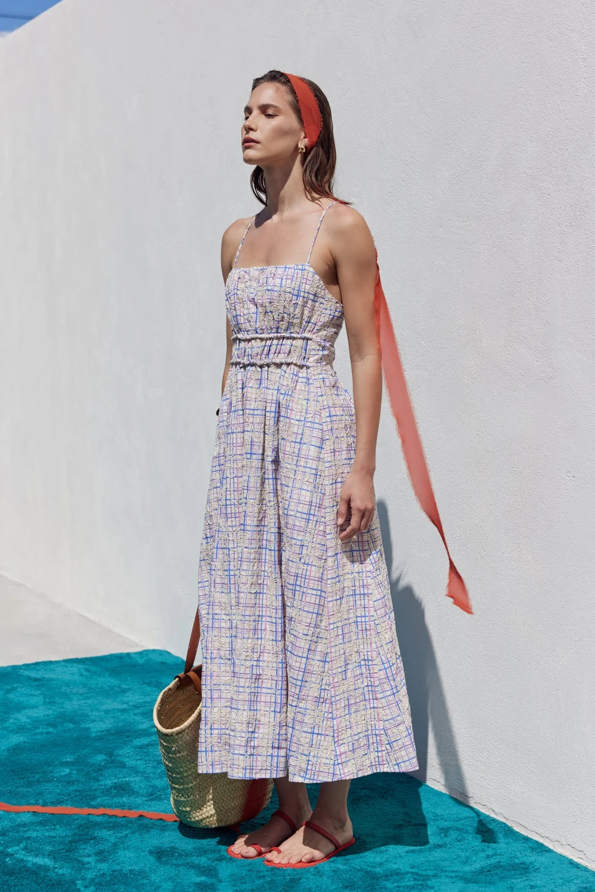 Embroidered Smocked Cami Maxi Dress - Image 3