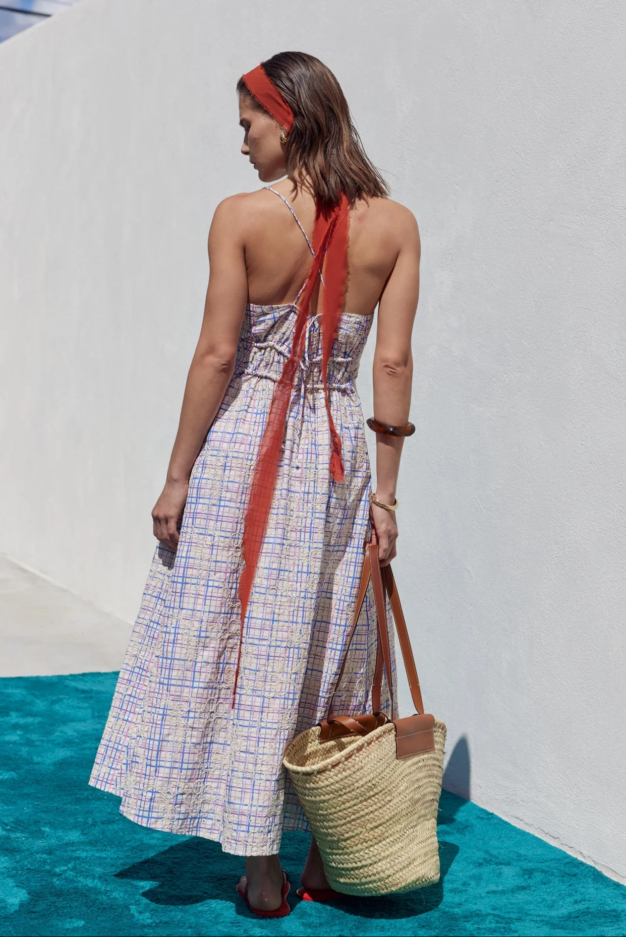 Embroidered Smocked Cami Maxi Dress - Image 4