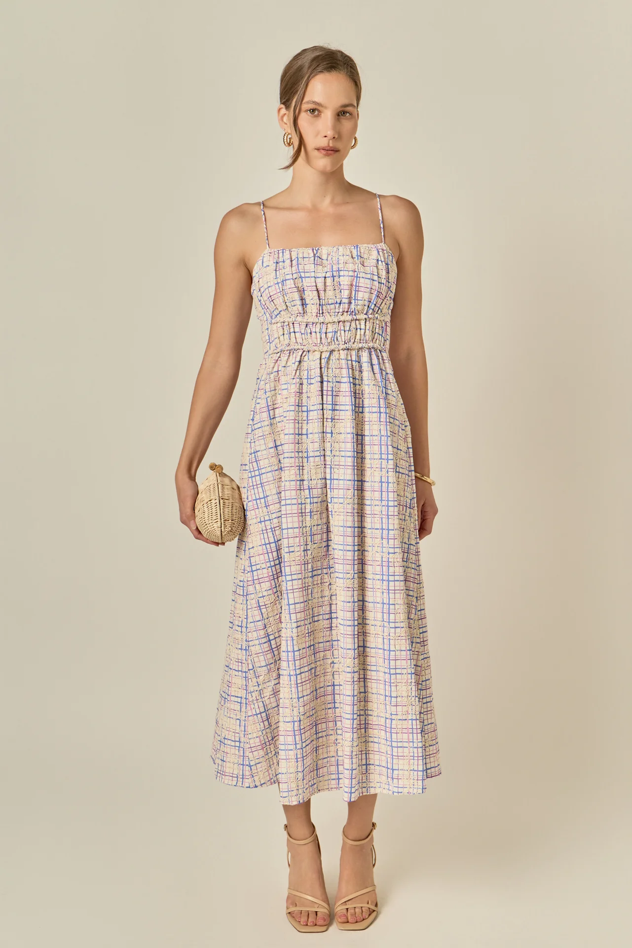 Embroidered Smocked Cami Maxi Dress - Image 6