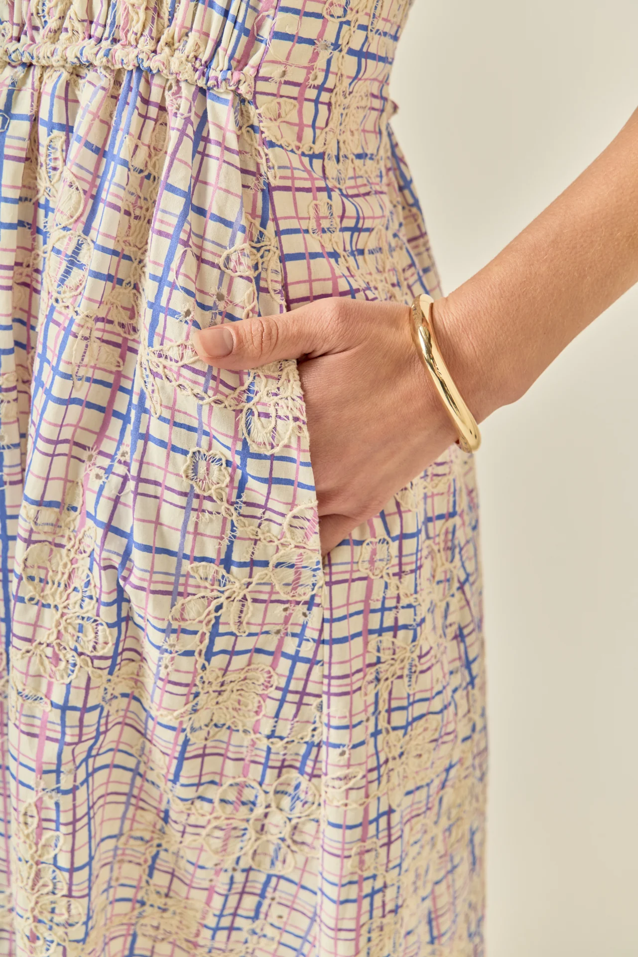 Embroidered Smocked Cami Maxi Dress - Image 7