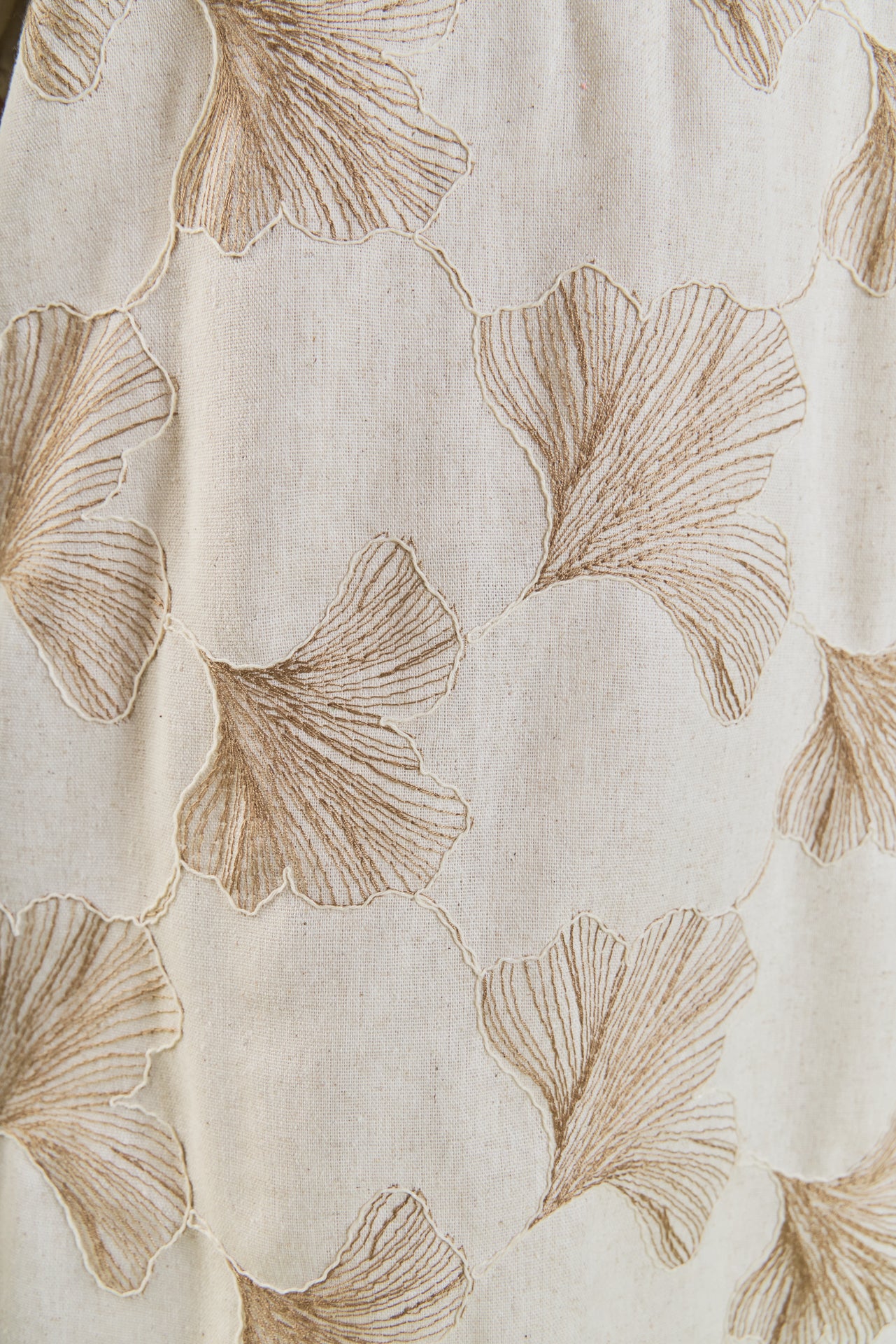 Ginkgo Embroidery Puff Sleeve Mini Dress - Image 4