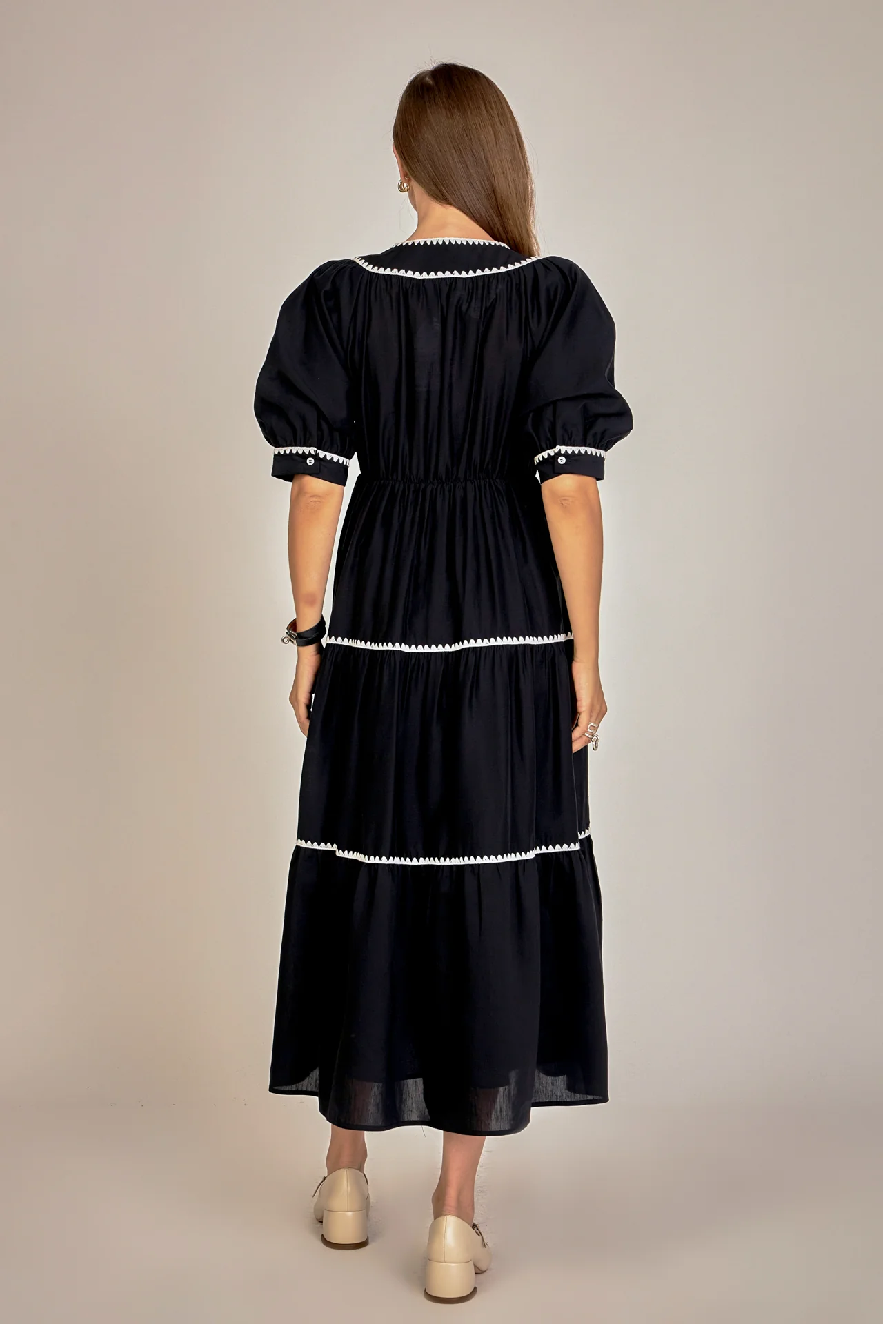 Embroidery Midi Dress - Image 13