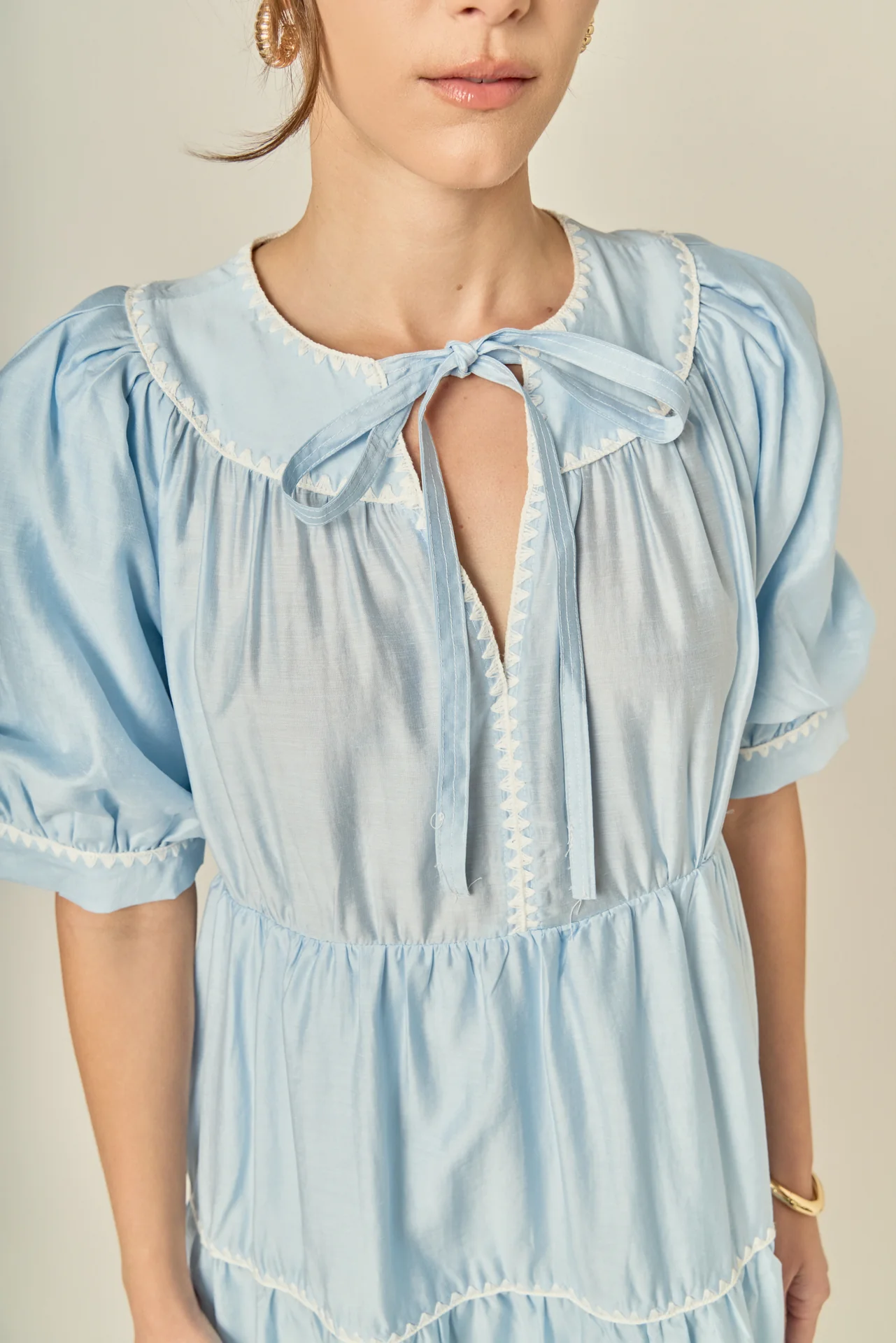 Embroidery Midi Dress - Image 3