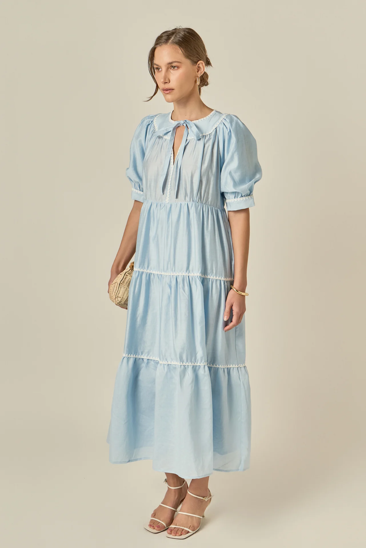 Embroidery Midi Dress - Image 5