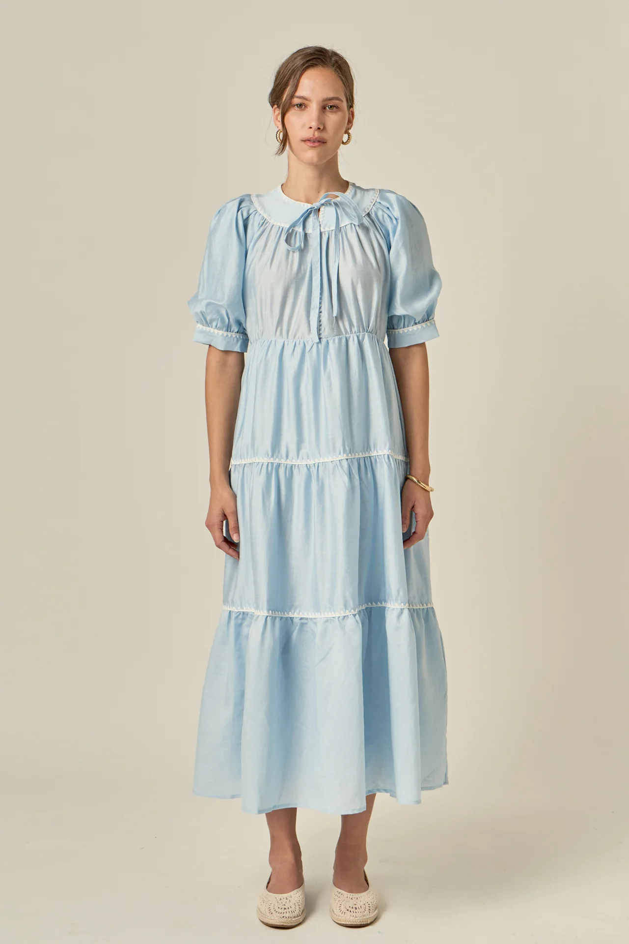 Embroidery Midi Dress - Image 8