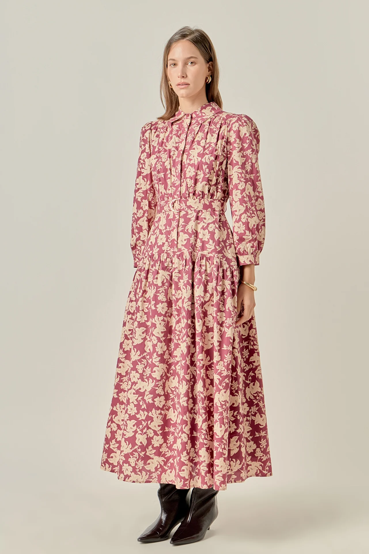 Clara Printed Midi Dress - Image 3