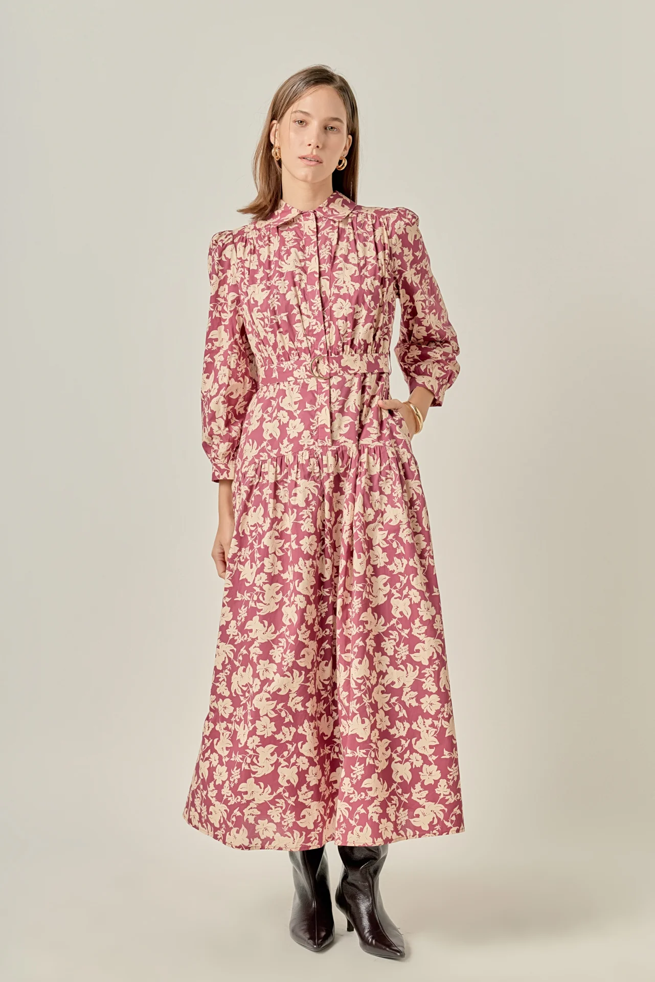 Clara Printed Midi Dress - Image 5