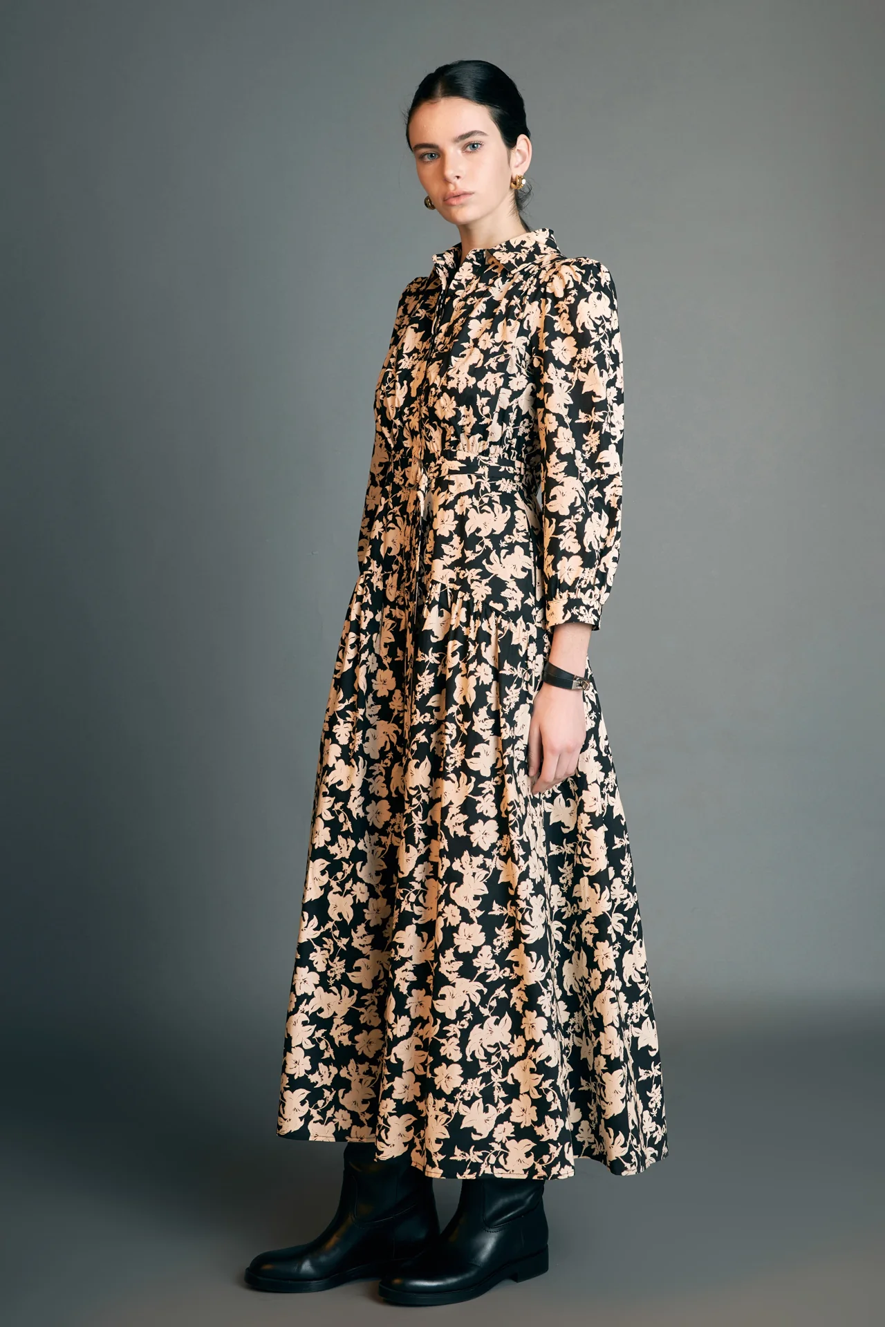 Fall Printed Midi Dress - Image 10