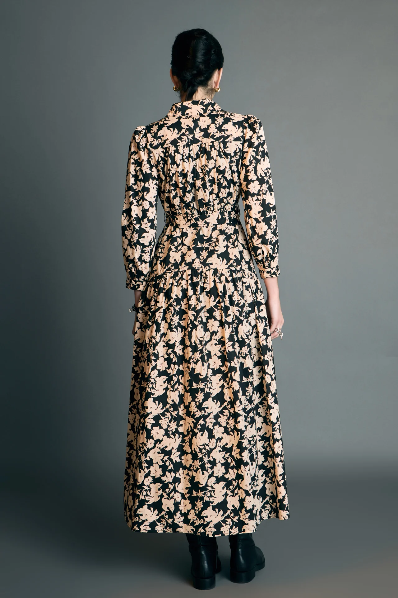 Fall Printed Midi Dress - Image 11