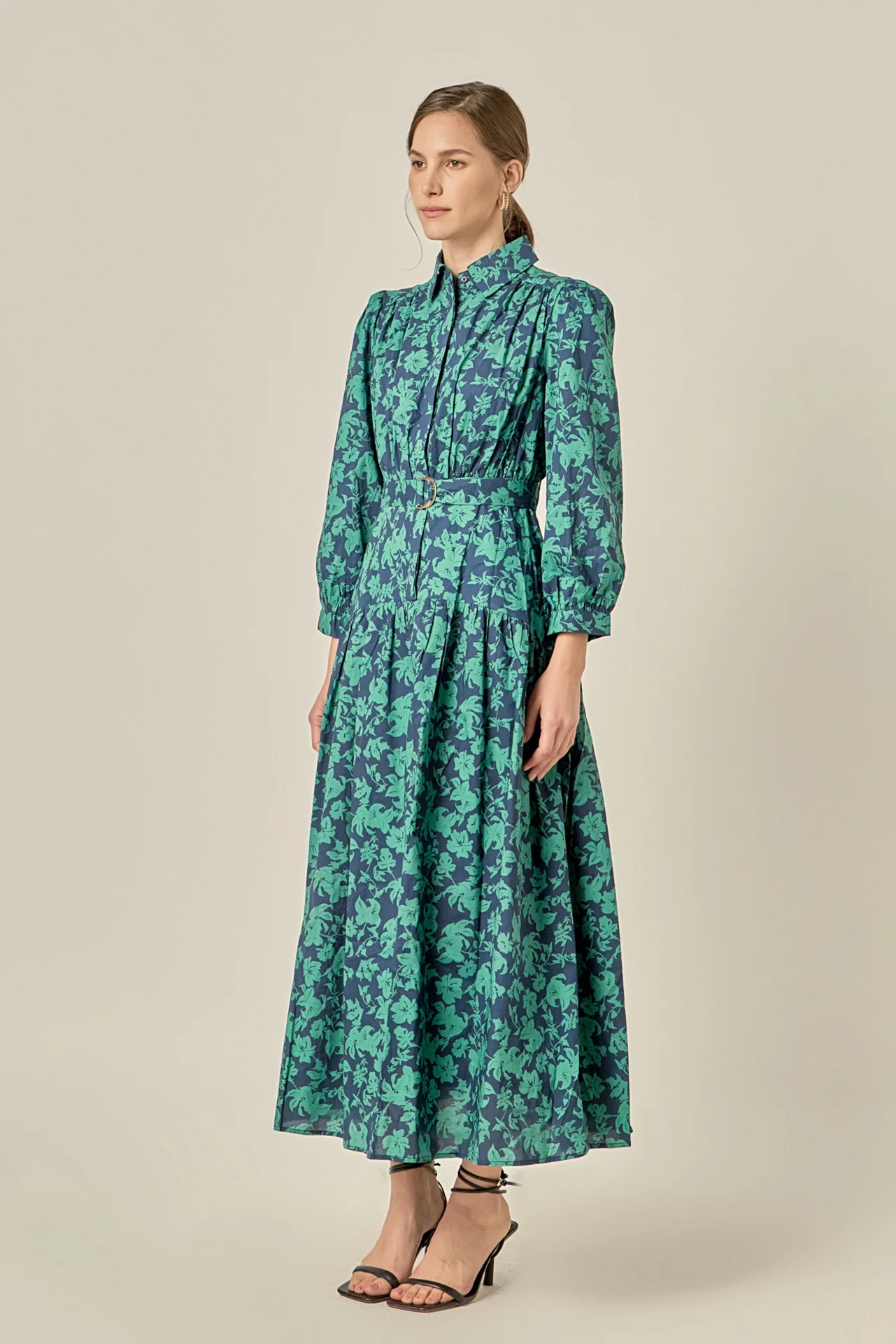 Fall Printed Midi Dress - Image 4