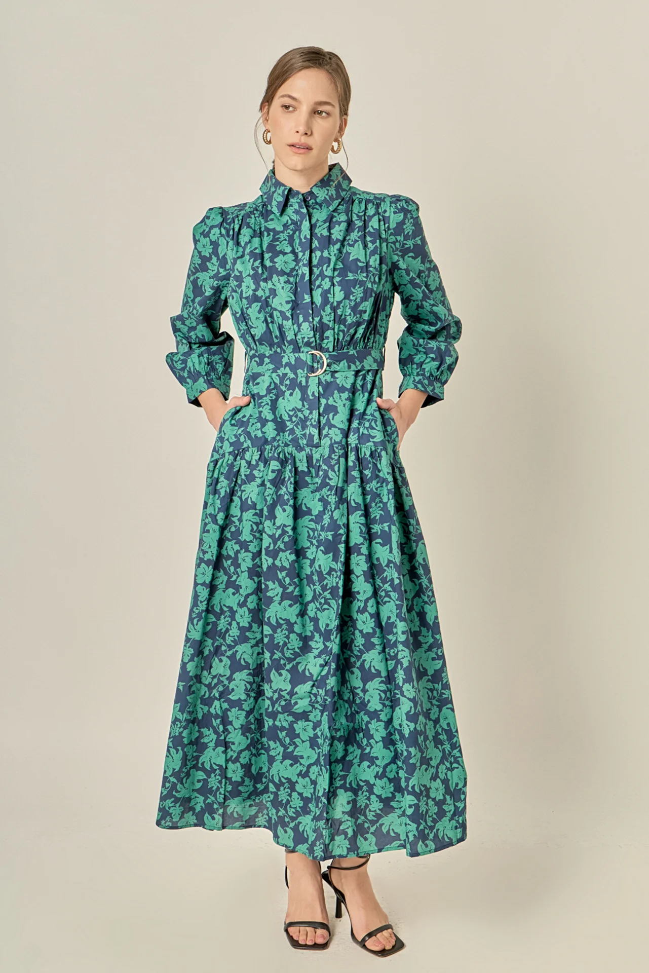 Fall Printed Midi Dress - Image 6