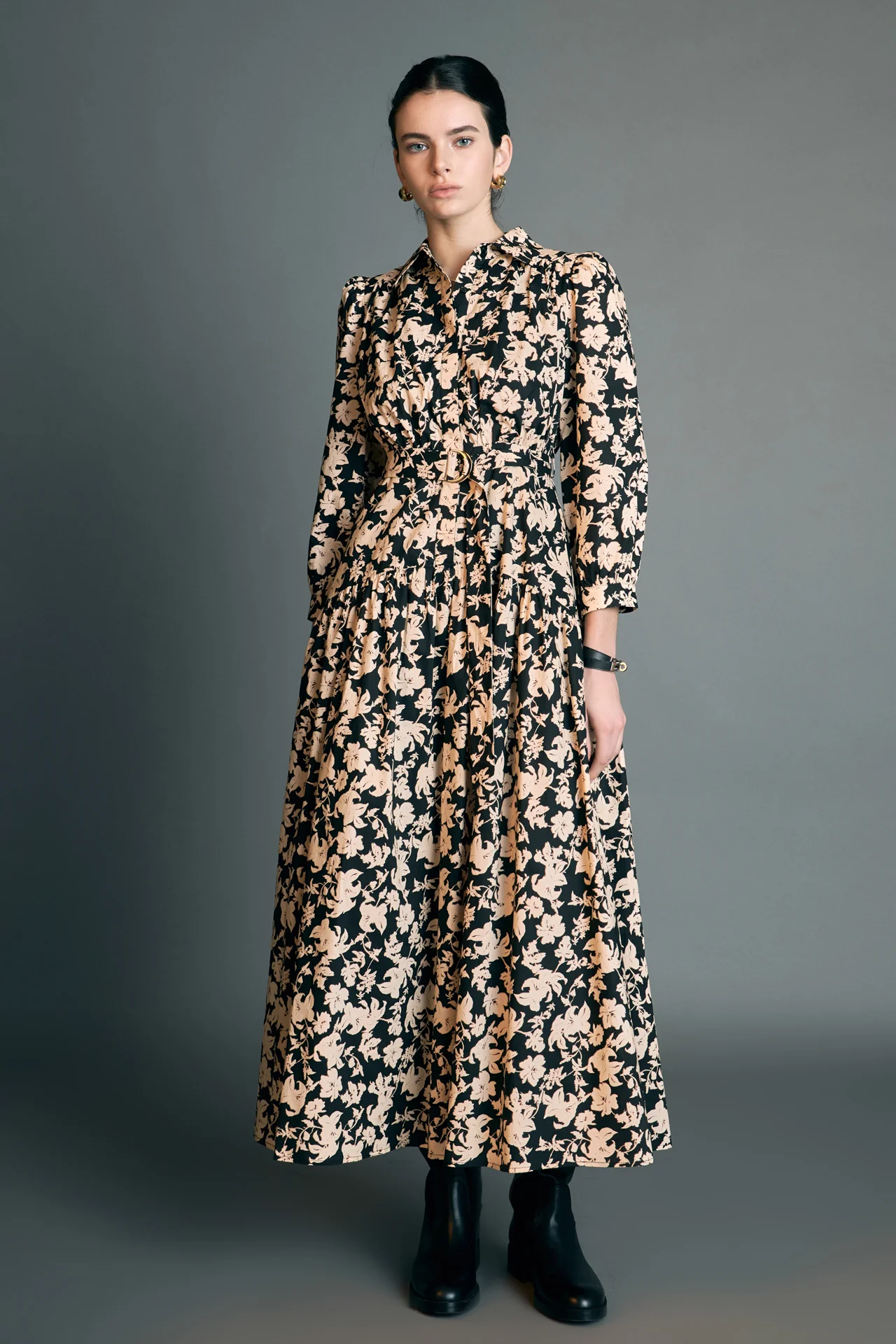 Fall Printed Midi Dress - Image 8