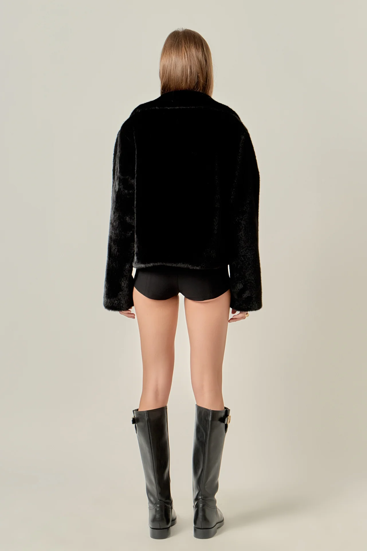 Faux Fur Collar Jacket - Image 10