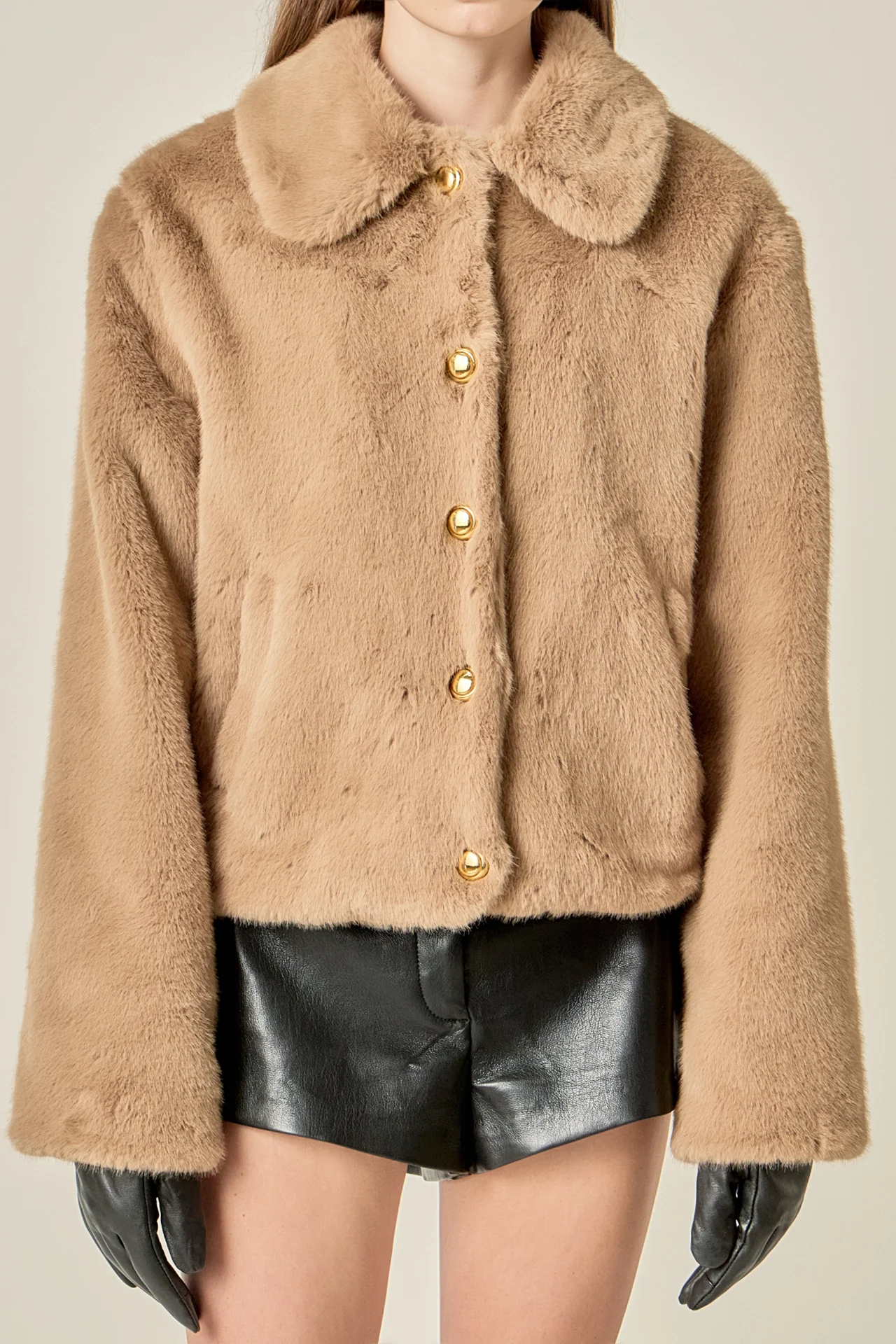 Faux Fur Collar Jacket - Image 2