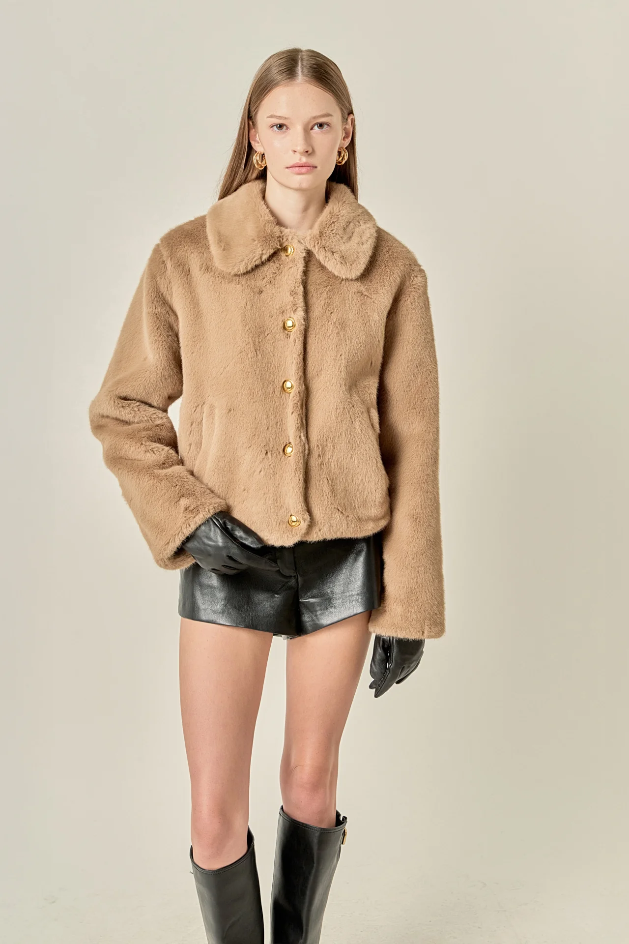 Faux Fur Collar Jacket - Image 5