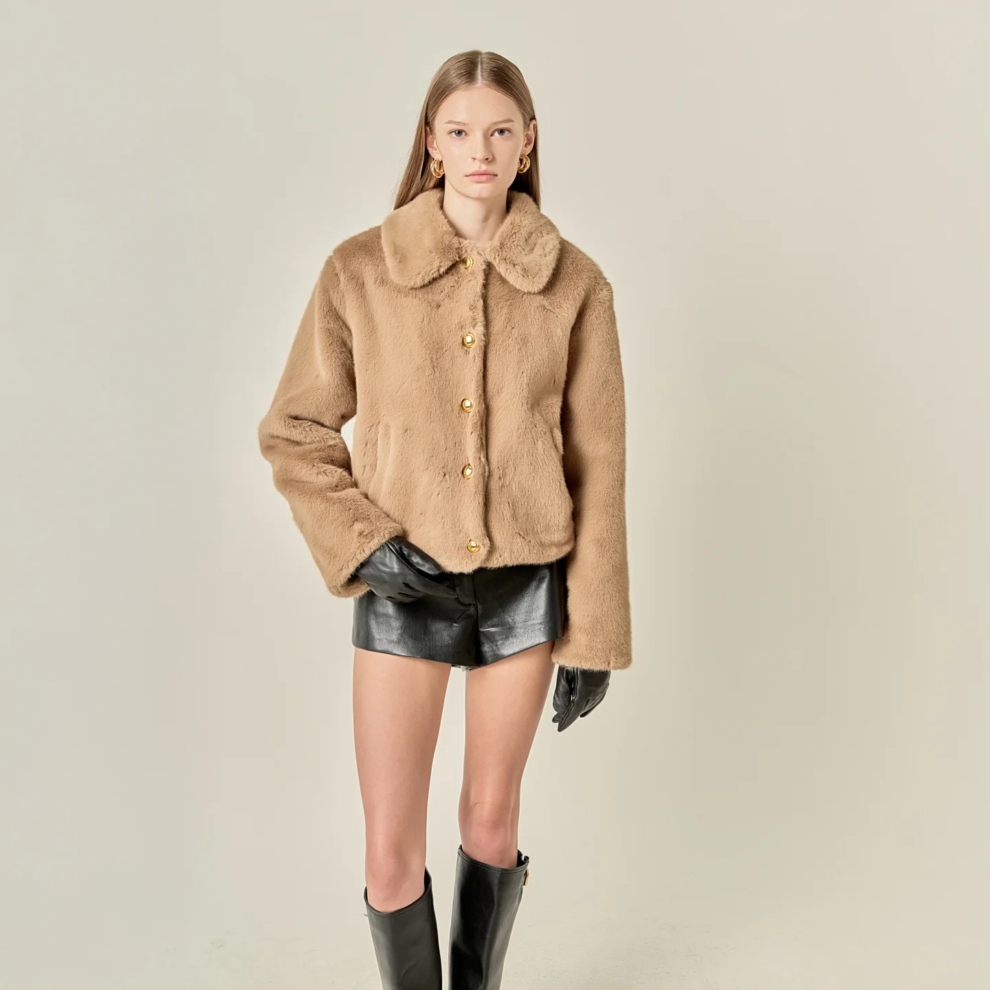 Faux Fur Collar Jacket - Image 6