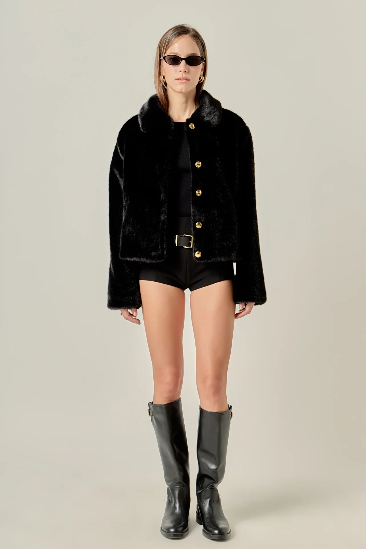 Faux Fur Collar Jacket - Image 9