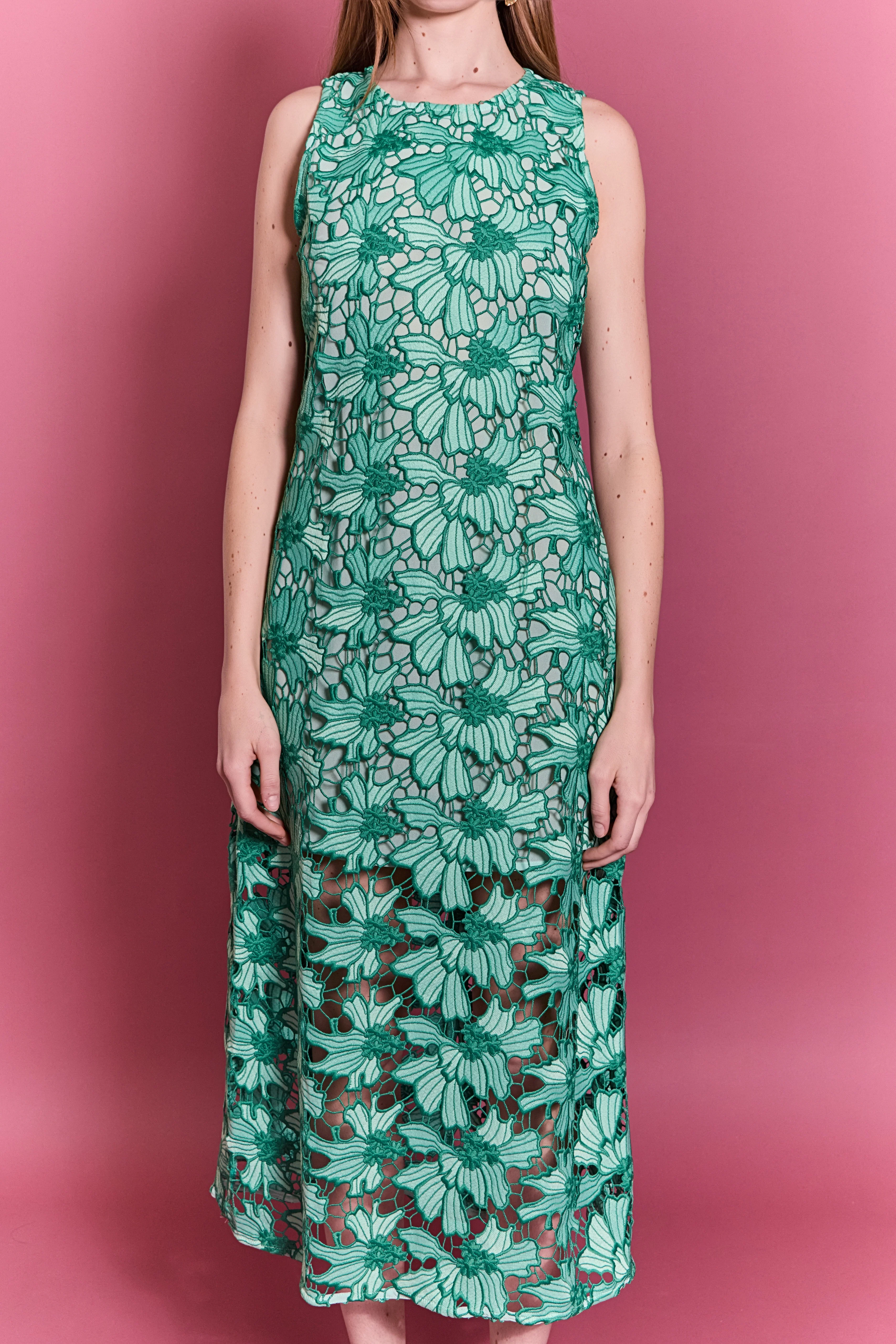 Floral Embroidered Midi Dress - Image 2