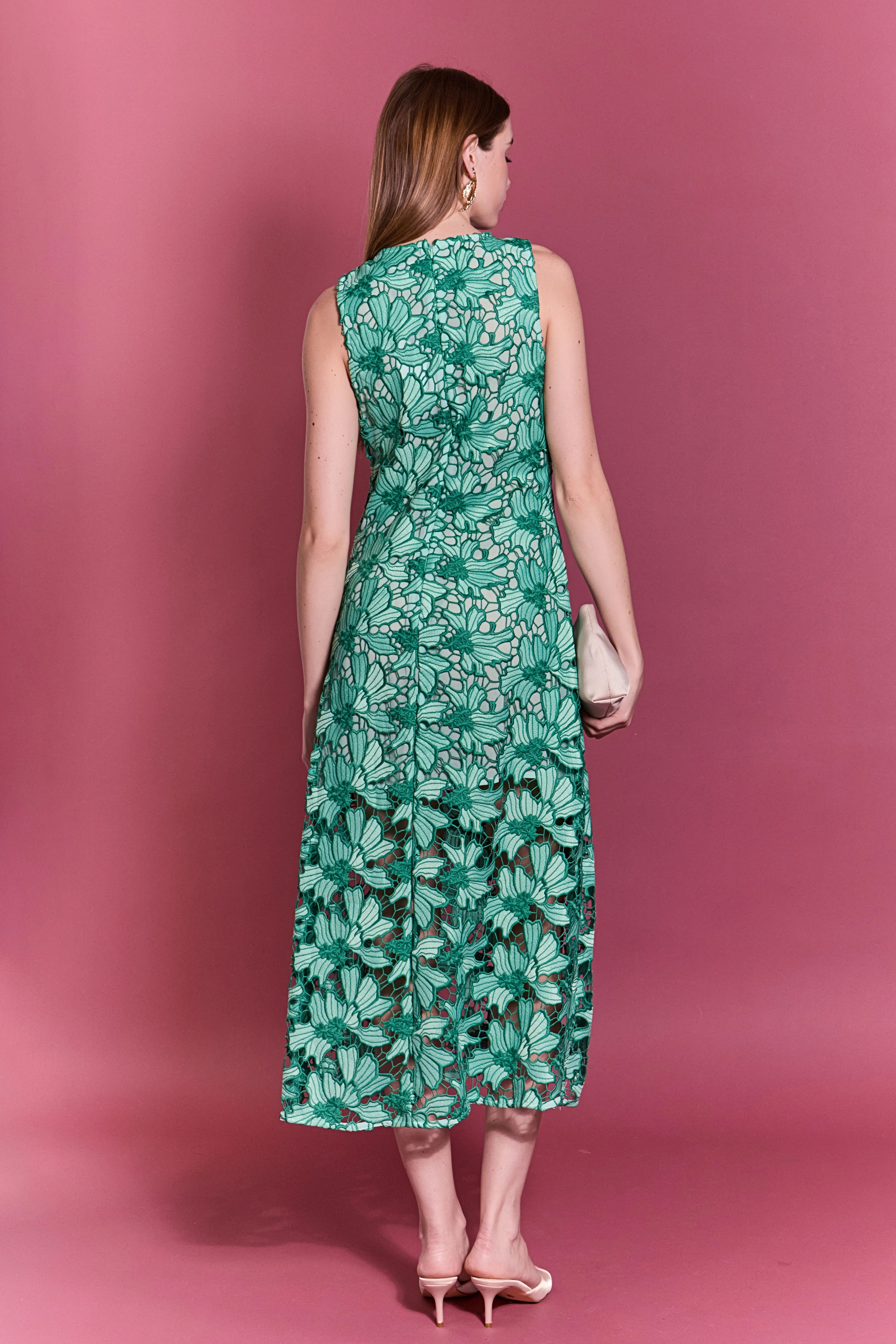Floral Embroidered Midi Dress - Image 5