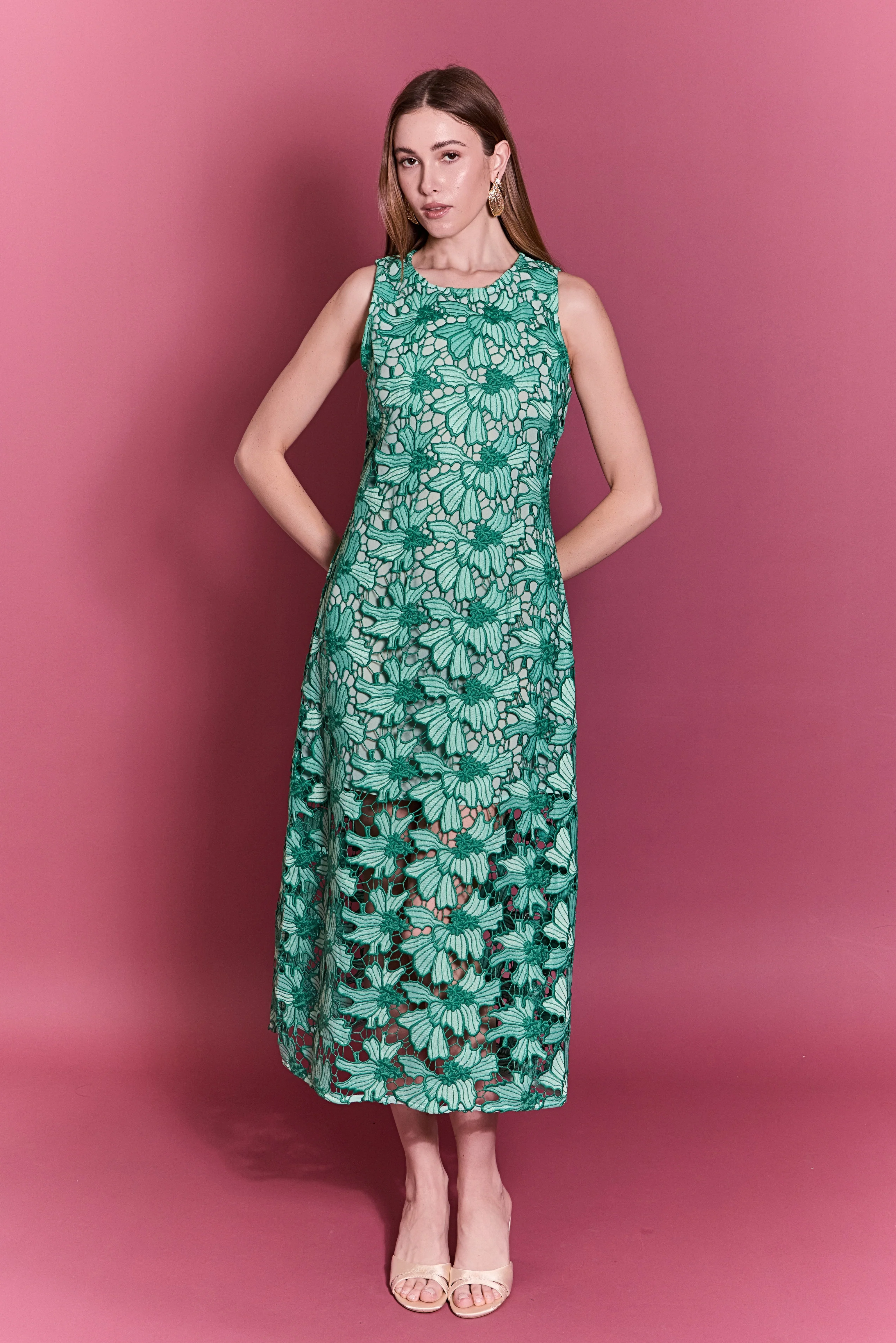 Floral Embroidered Midi Dress - Image 6
