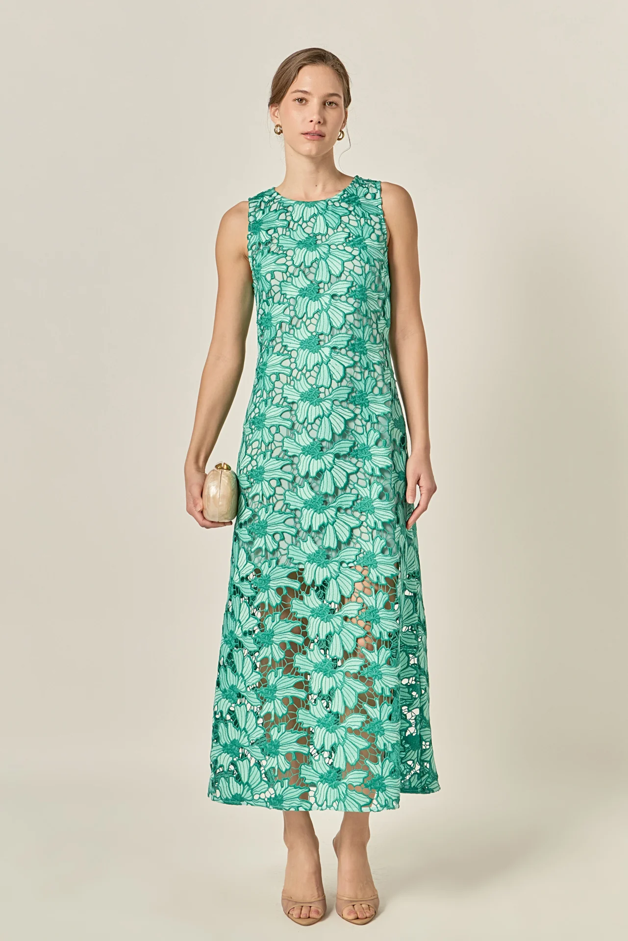 Floral Embroidered Midi Dress - Image 8