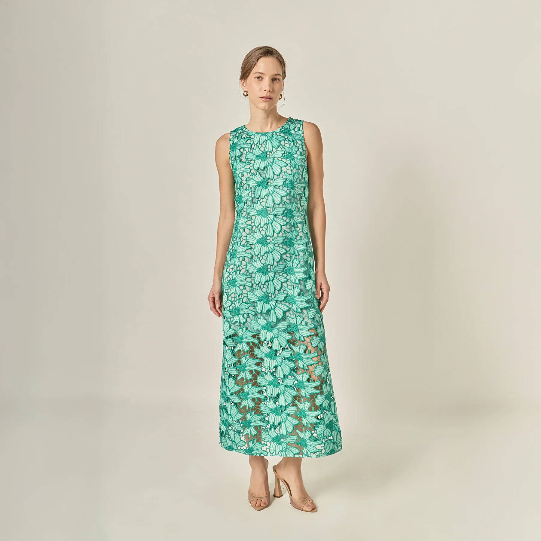 Floral Embroidered Midi Dress - Image 9