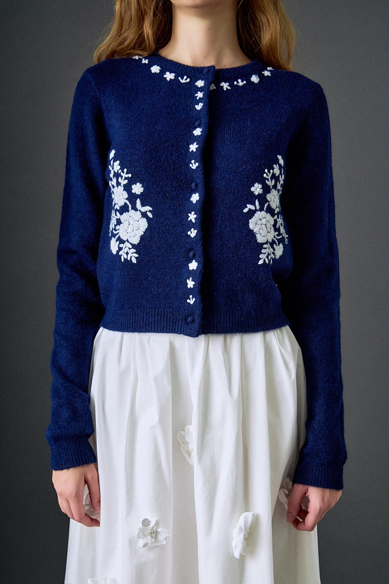 Floral Embroidery Cardigan - Image 2