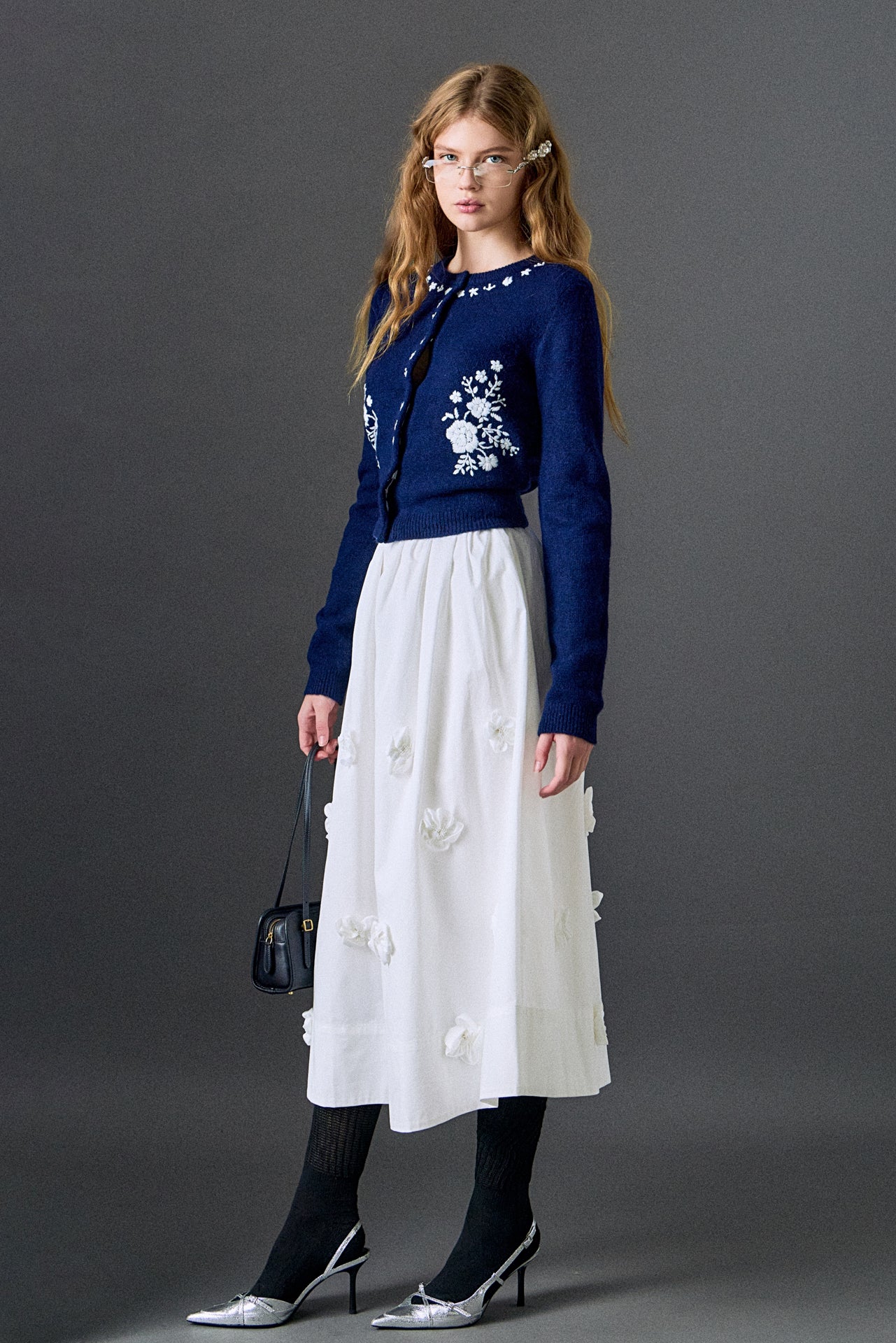 Floral Embroidery Cardigan - Image 5