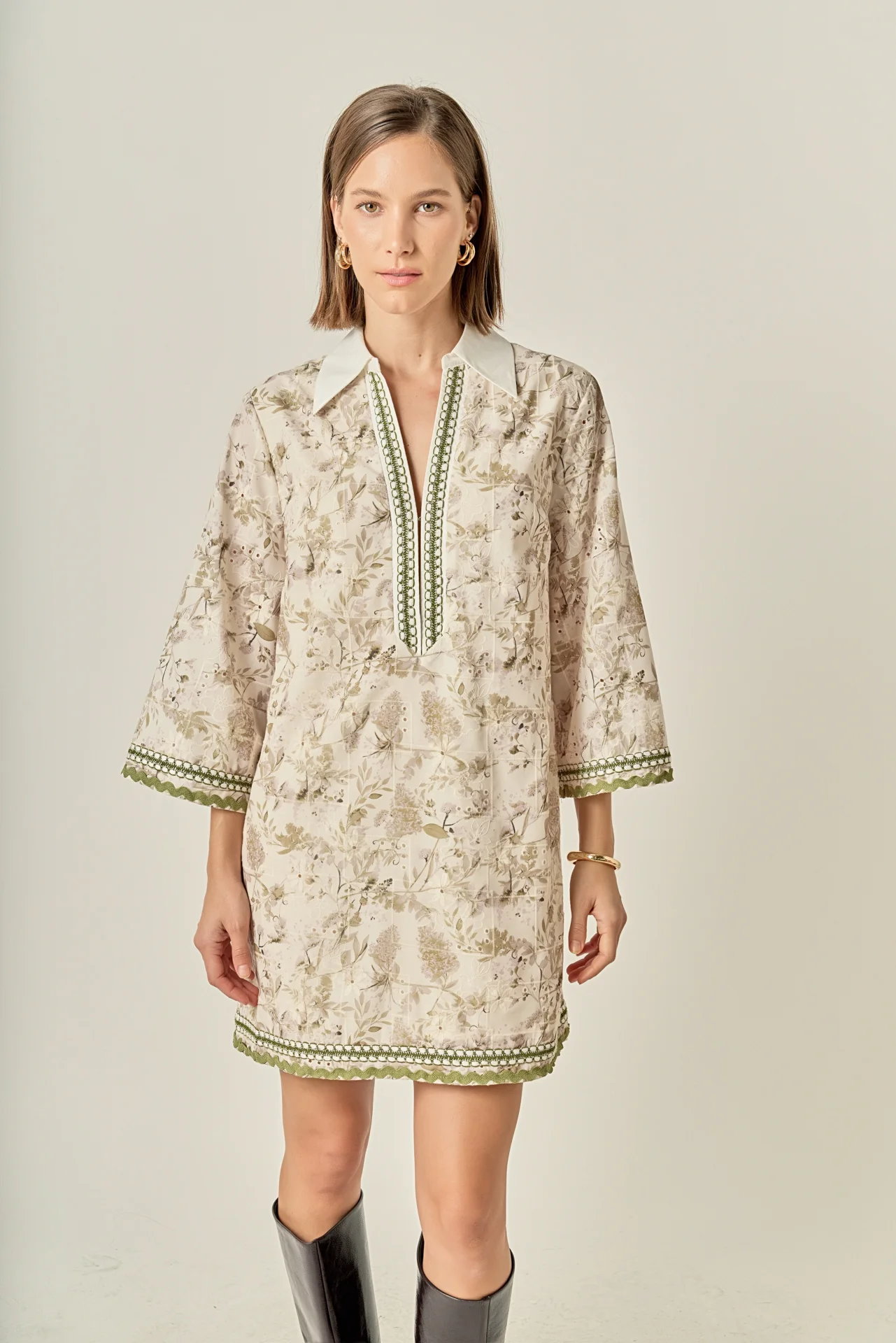 Floral Embroidery Mini Dress - Image 10