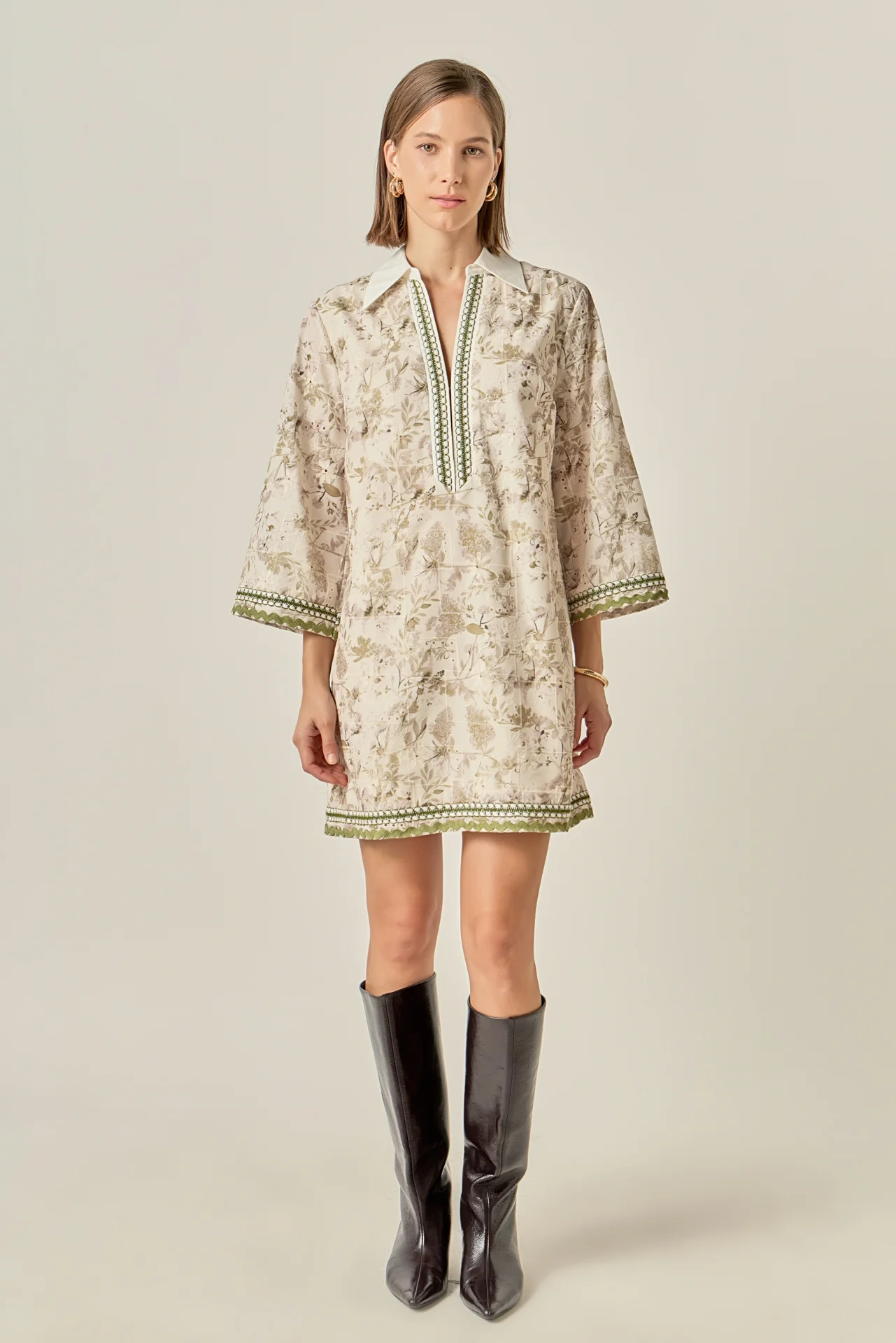 Floral Embroidery Mini Dress - Image 6