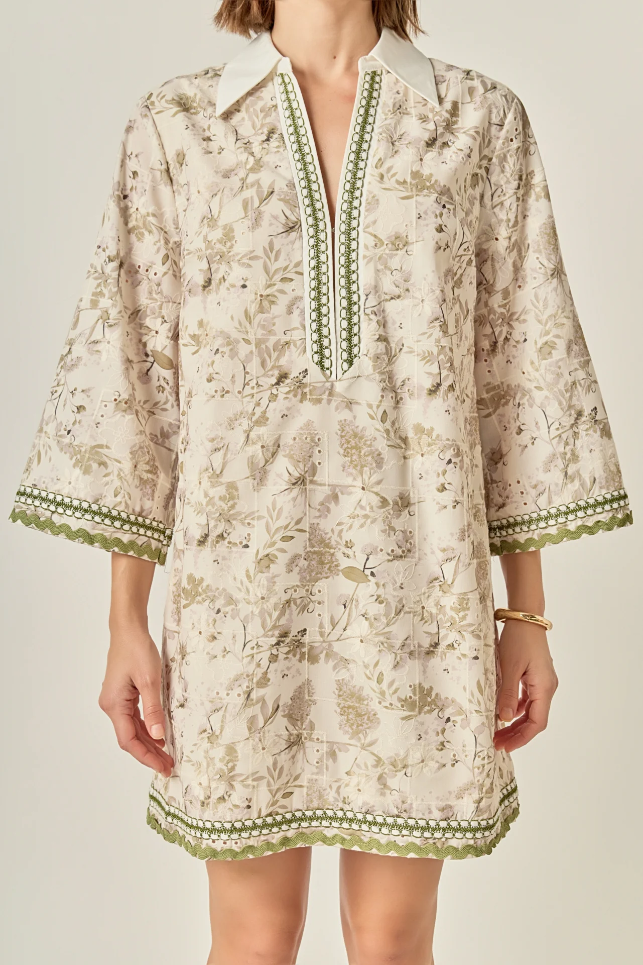 Floral Embroidery Mini Dress - Image 7