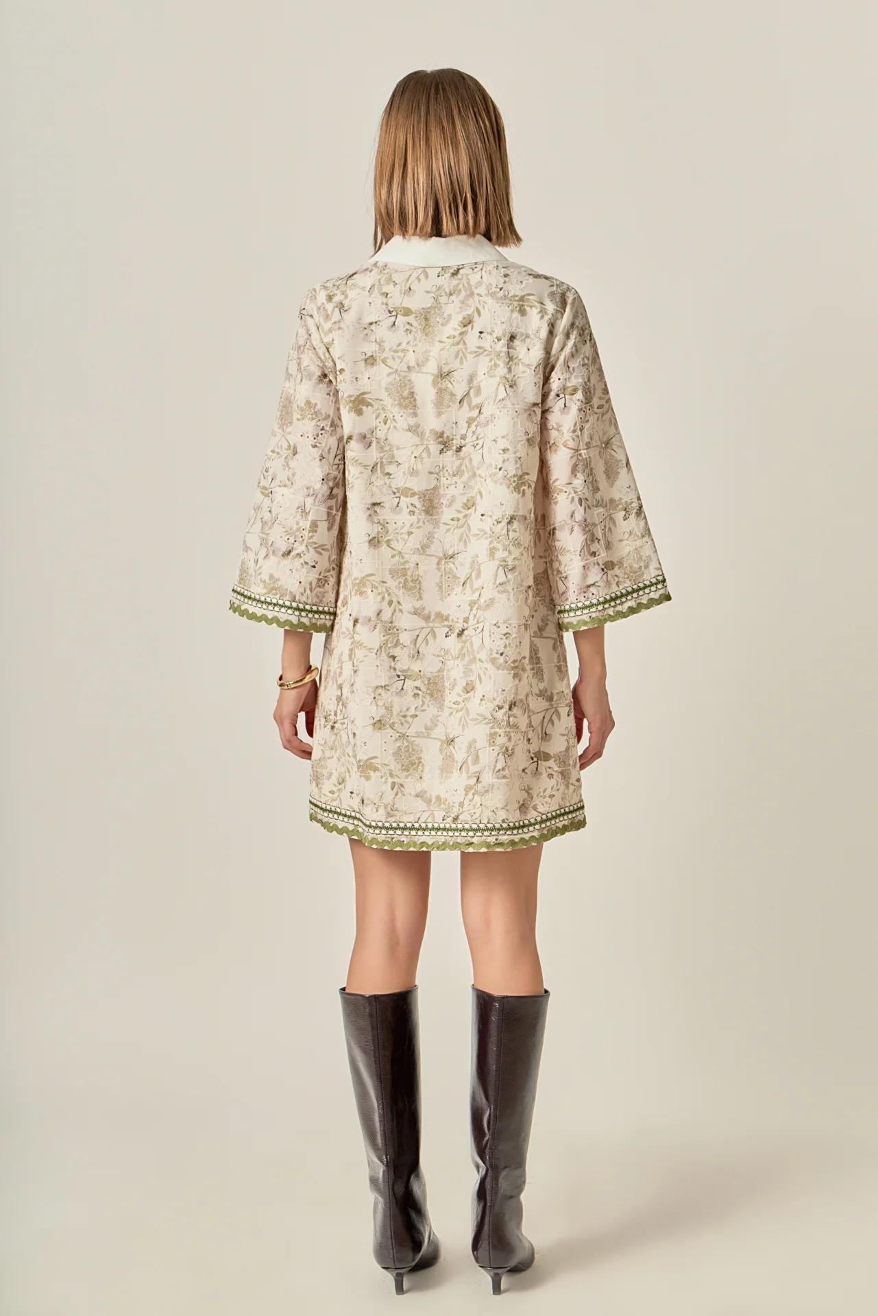 Floral Embroidery Mini Dress - Image 9
