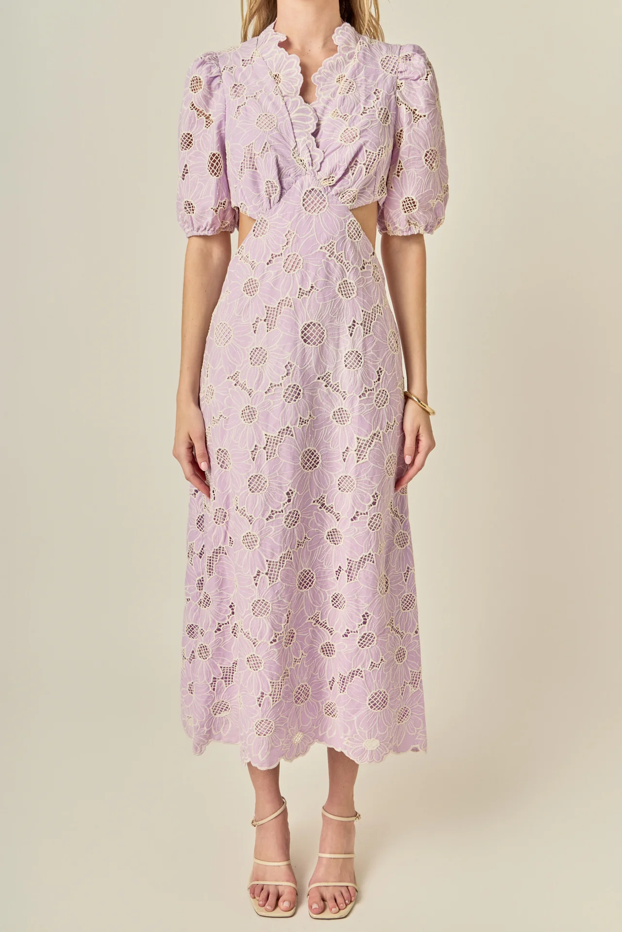 Lilac Bloom Cutout Dress - Image 2