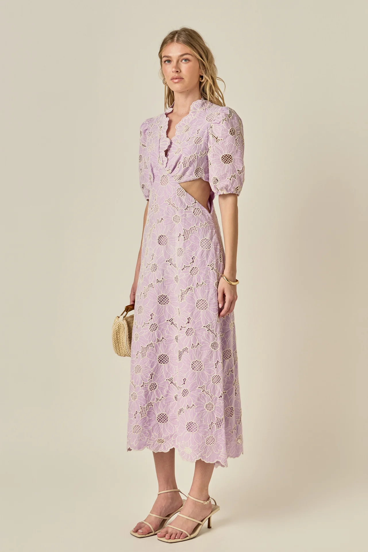 Lilac Bloom Cutout Dress - Image 4