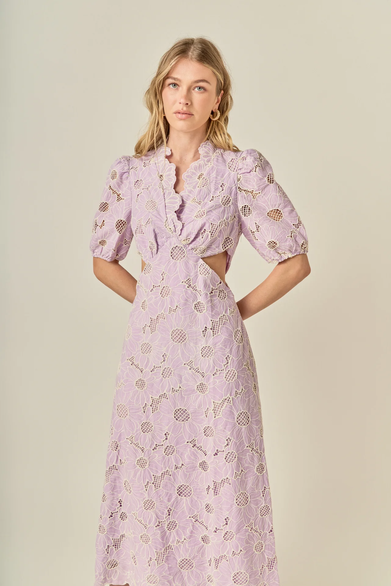 Lilac Bloom Cutout Dress - Image 5
