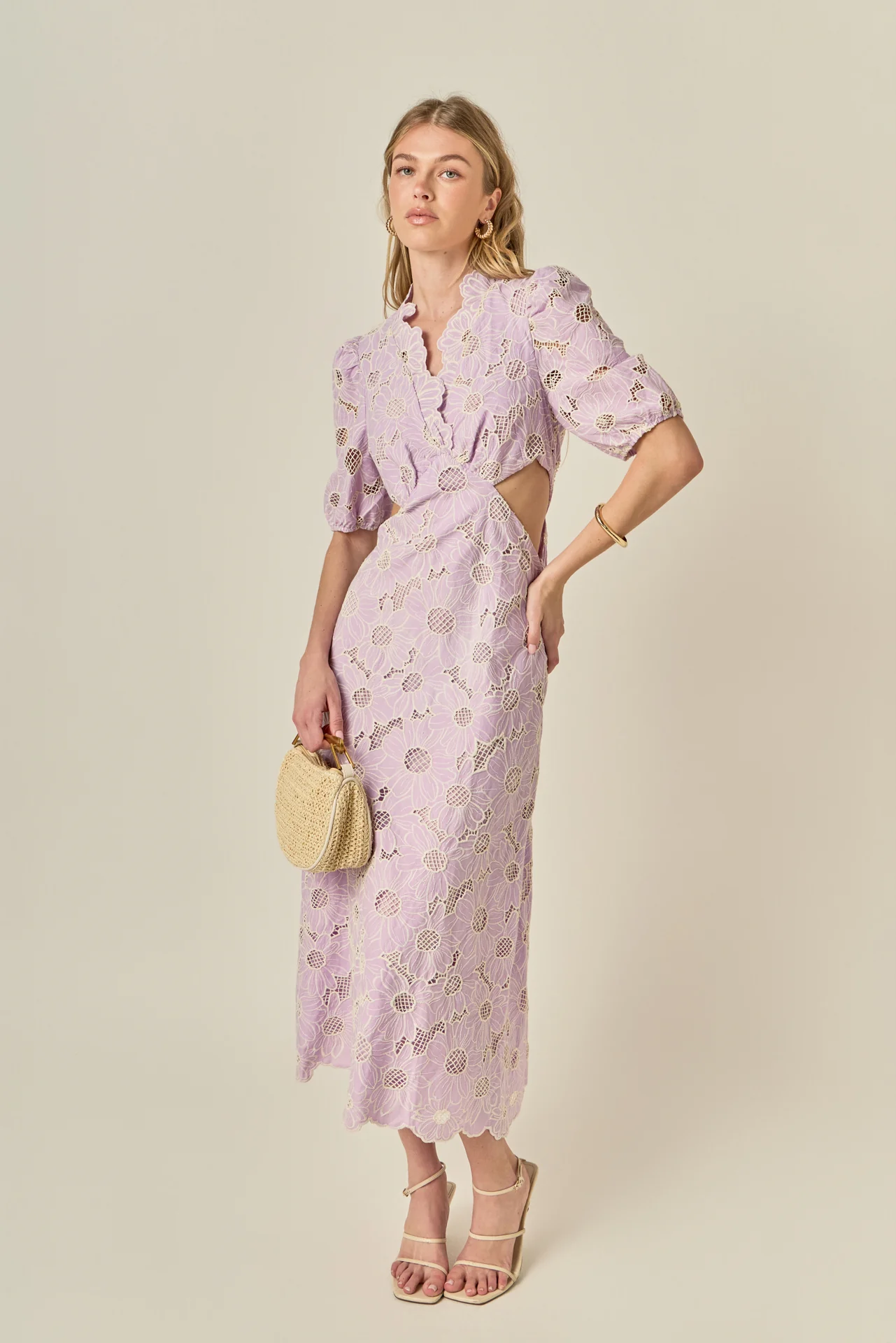 Lilac Bloom Cutout Dress - Image 6