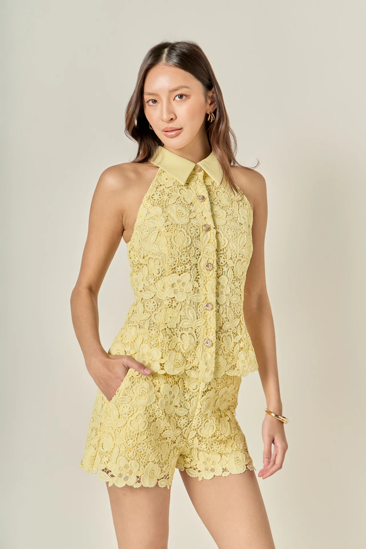 Floral Lace Halter Top - Image 10