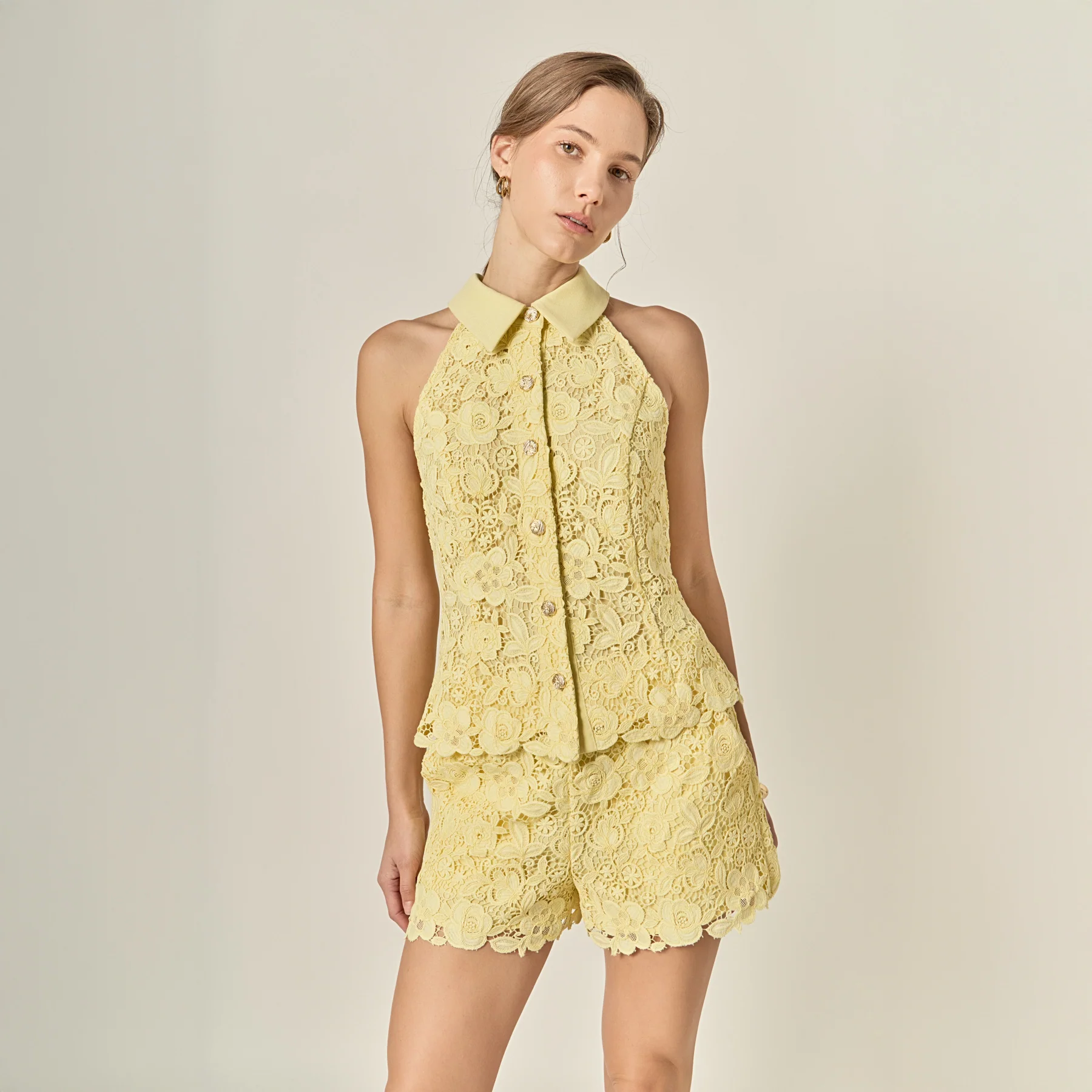 Floral Lace Halter Top - Image 11