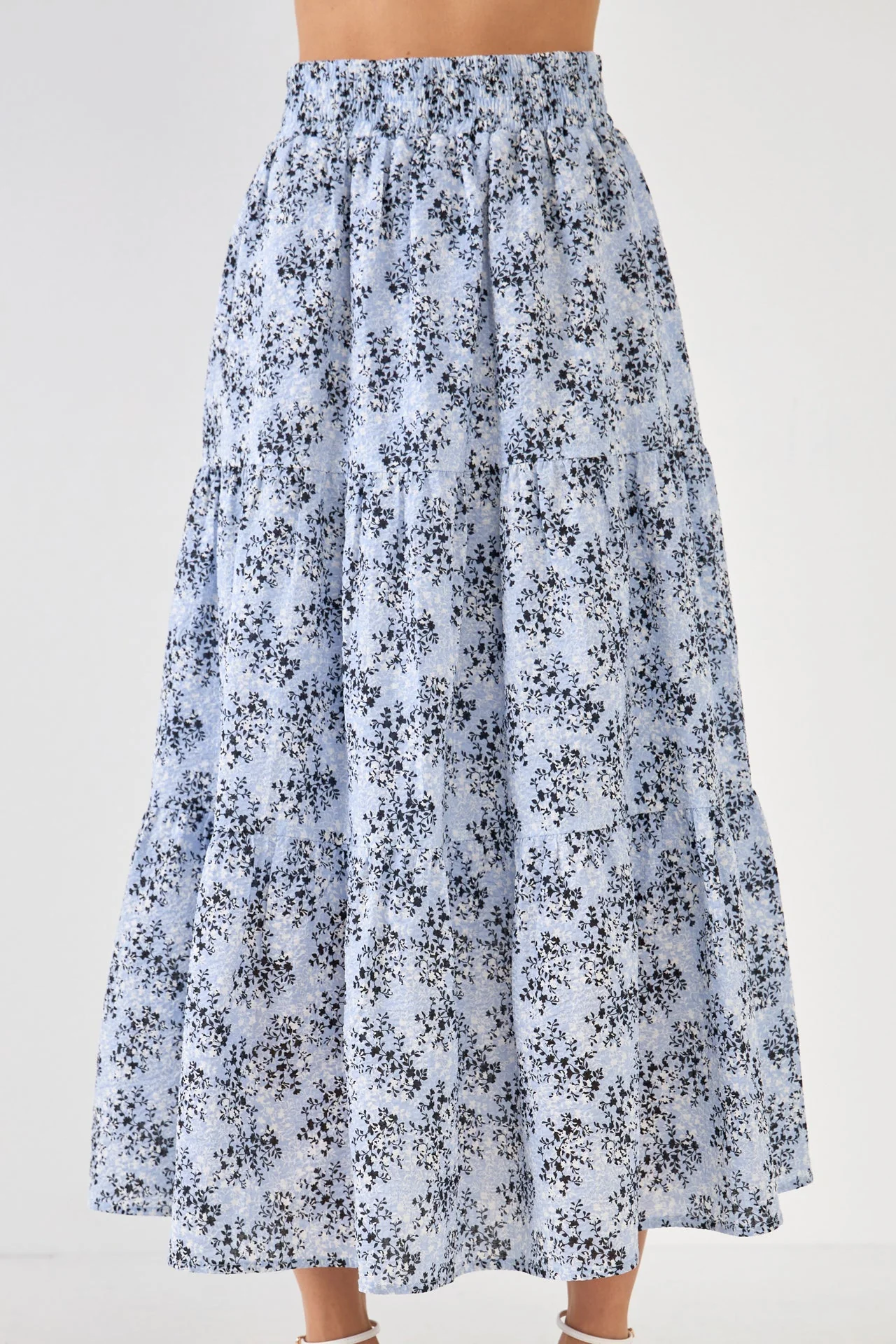 Floral Tiered Maxi Skirt - Image 2